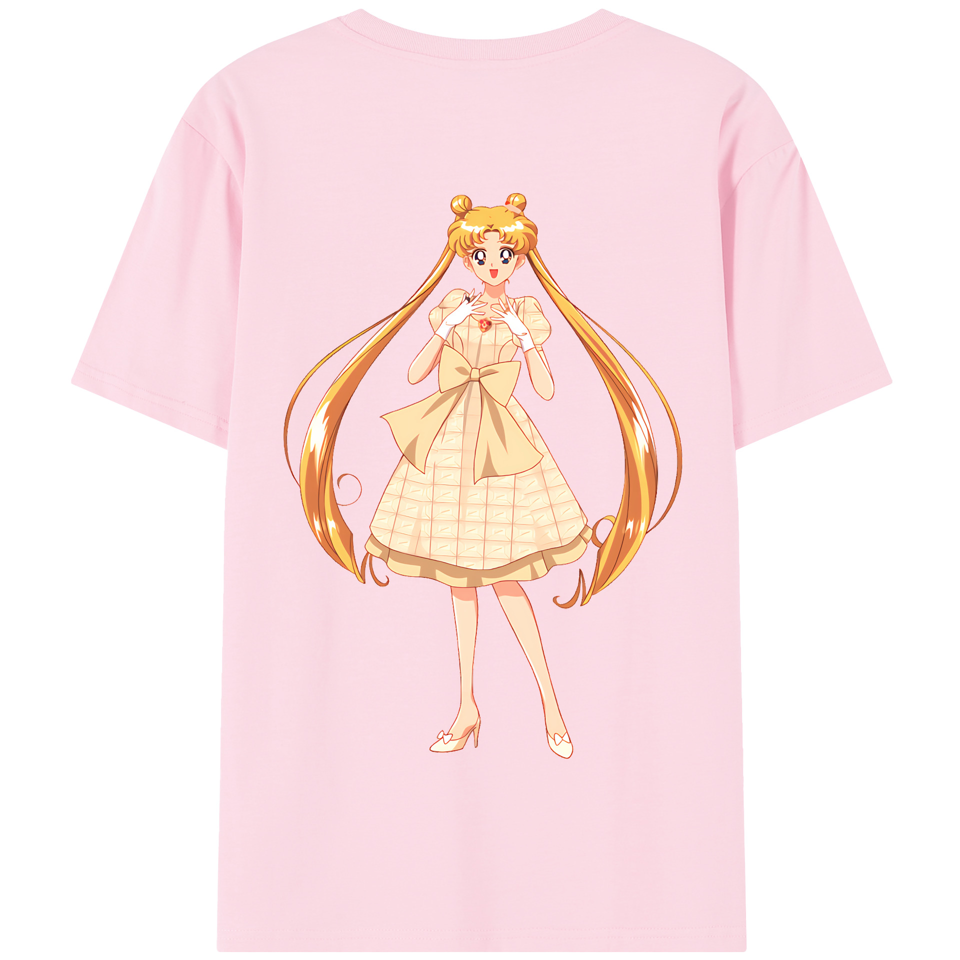 （画像用） 美少女戦士セーラームーン 愛野 美奈子 あいの みなこ Sailor Moon Aino Minako 綿100％半袖Tシャツ（背面プリント）