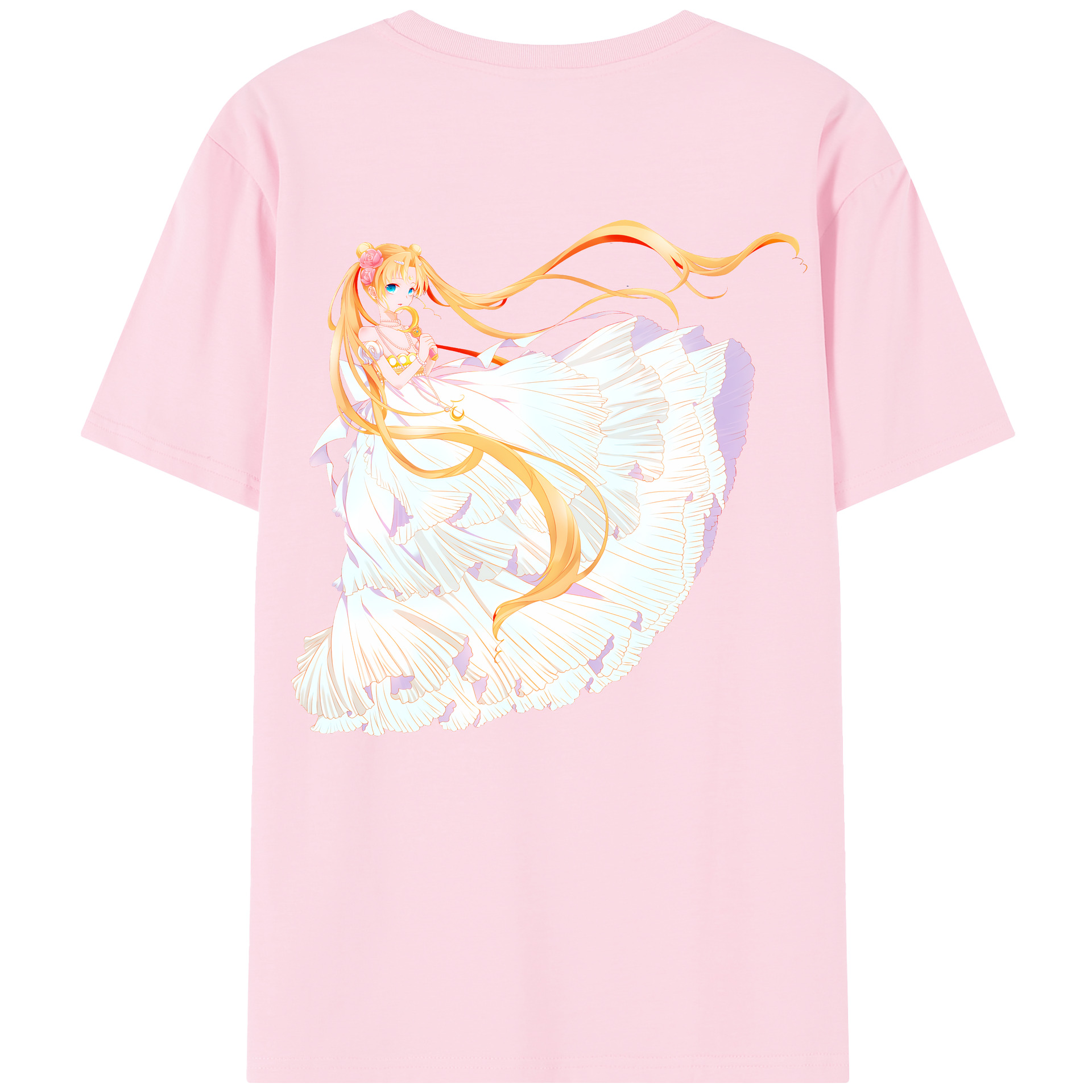 （画像用） 美少女戦士セーラームーン 愛野 美奈子 あいの みなこ Sailor Moon Aino Minako 綿100％半袖Tシャツ（背面プリント）