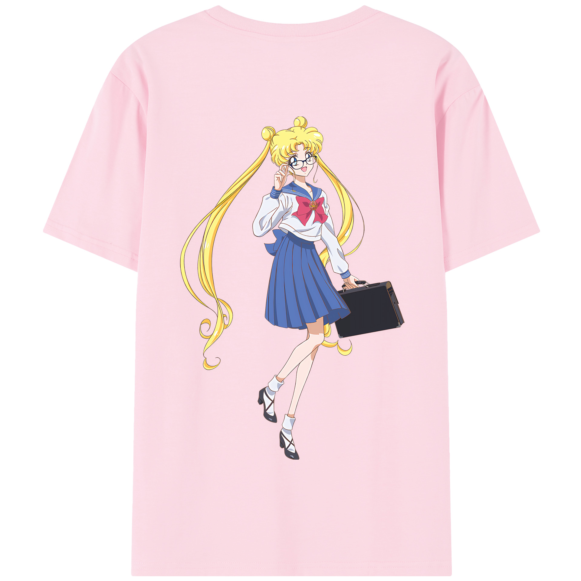 （画像用） 美少女戦士セーラームーン 愛野 美奈子 あいの みなこ Sailor Moon Aino Minako 綿100％半袖Tシャツ（背面プリント）