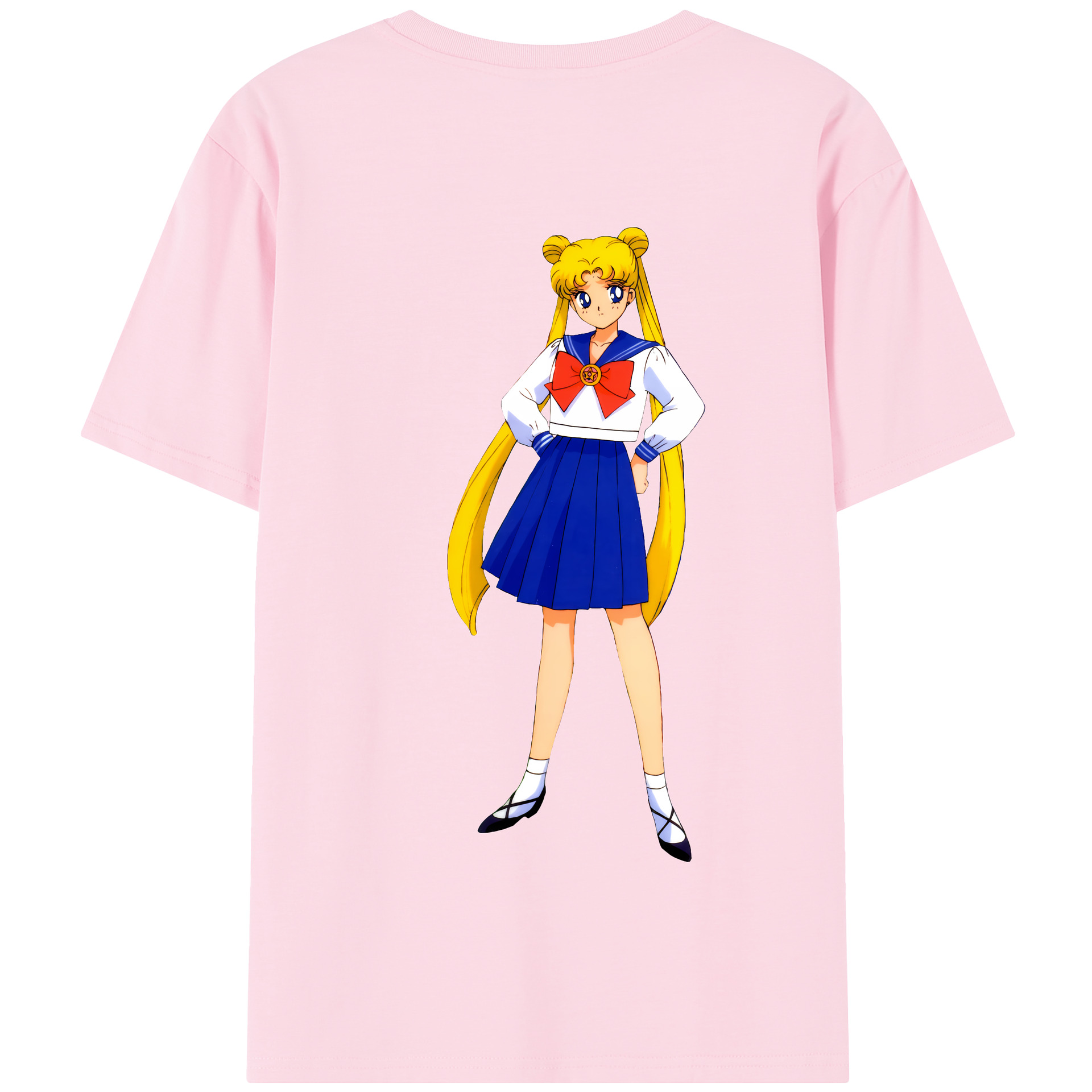 （画像用） 美少女戦士セーラームーン 愛野 美奈子 あいの みなこ Sailor Moon Aino Minako 綿100％半袖Tシャツ（背面プリント）