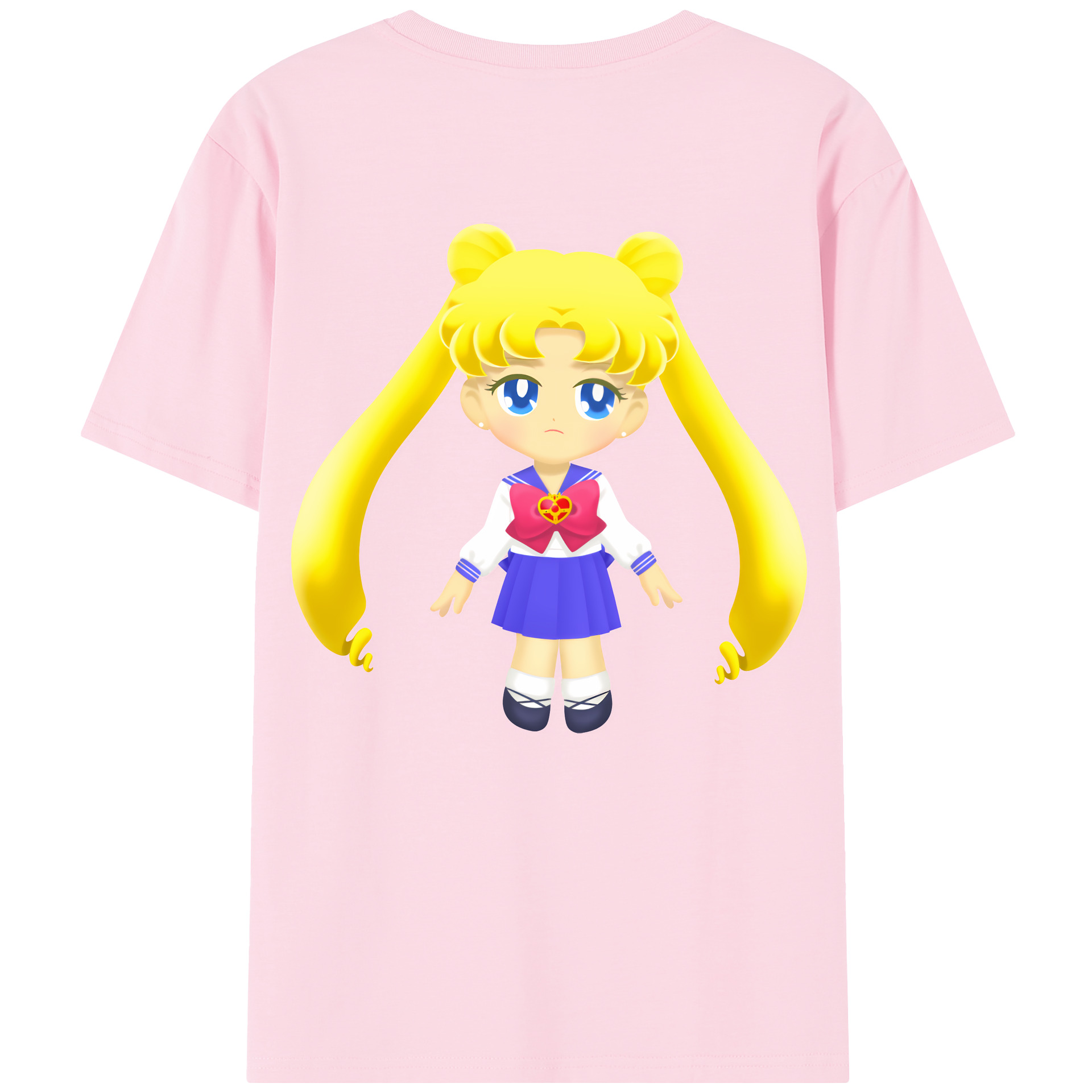 （画像用） 美少女戦士セーラームーン 愛野 美奈子 あいの みなこ Sailor Moon Aino Minako 綿100％半袖Tシャツ（背面プリント）