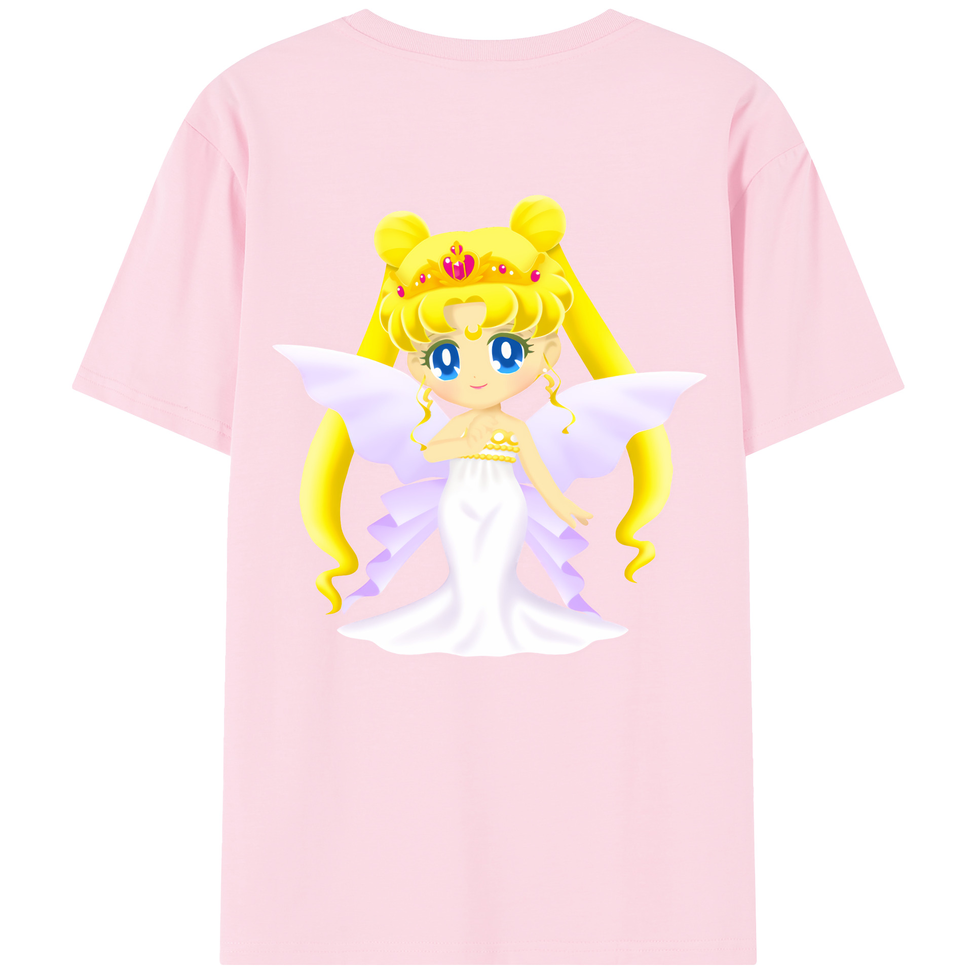 （画像用） 美少女戦士セーラームーン 愛野 美奈子 あいの みなこ Sailor Moon Aino Minako 綿100％半袖Tシャツ（背面プリント）