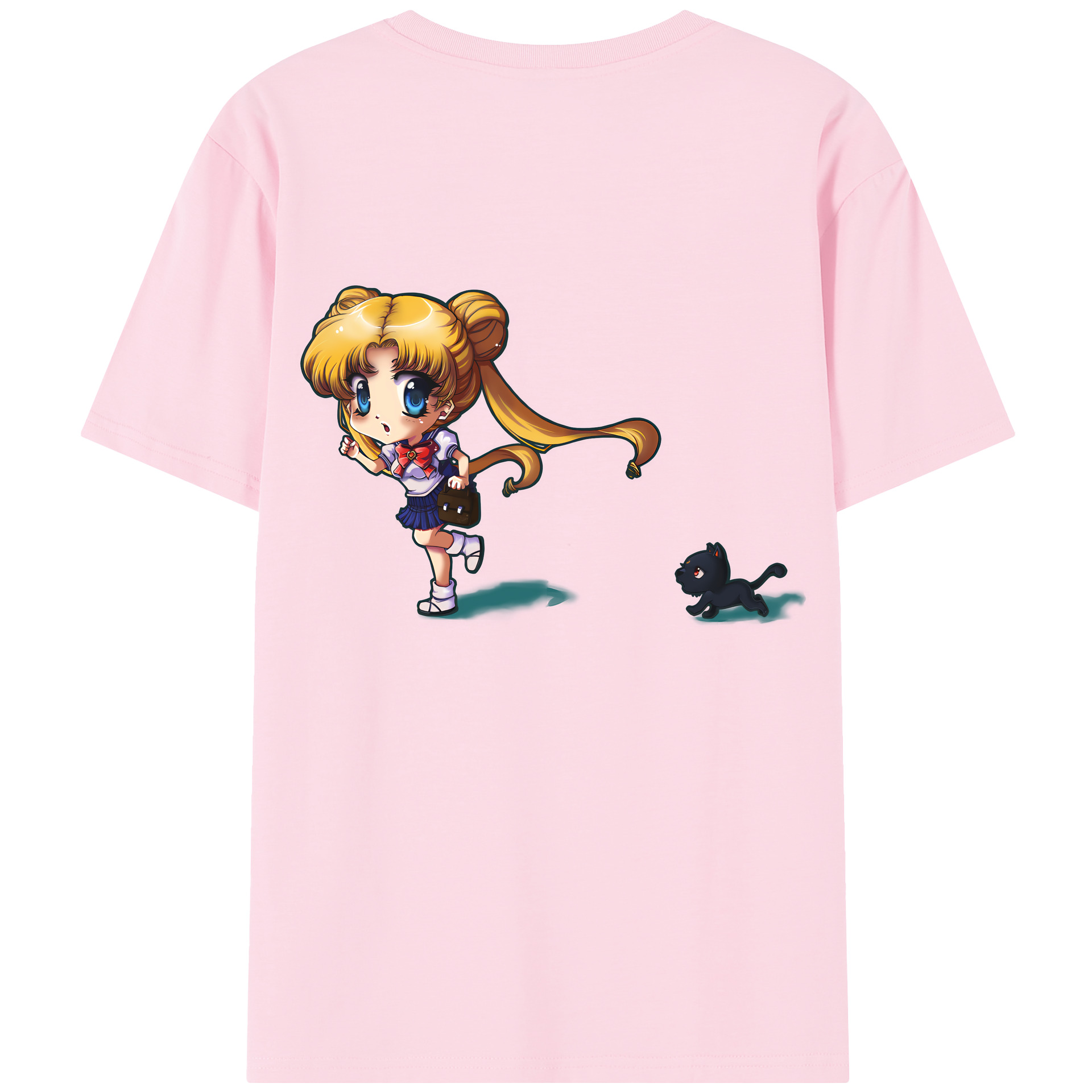（画像用） 美少女戦士セーラームーン 愛野 美奈子 あいの みなこ Sailor Moon Aino Minako 綿100％半袖Tシャツ（背面プリント）