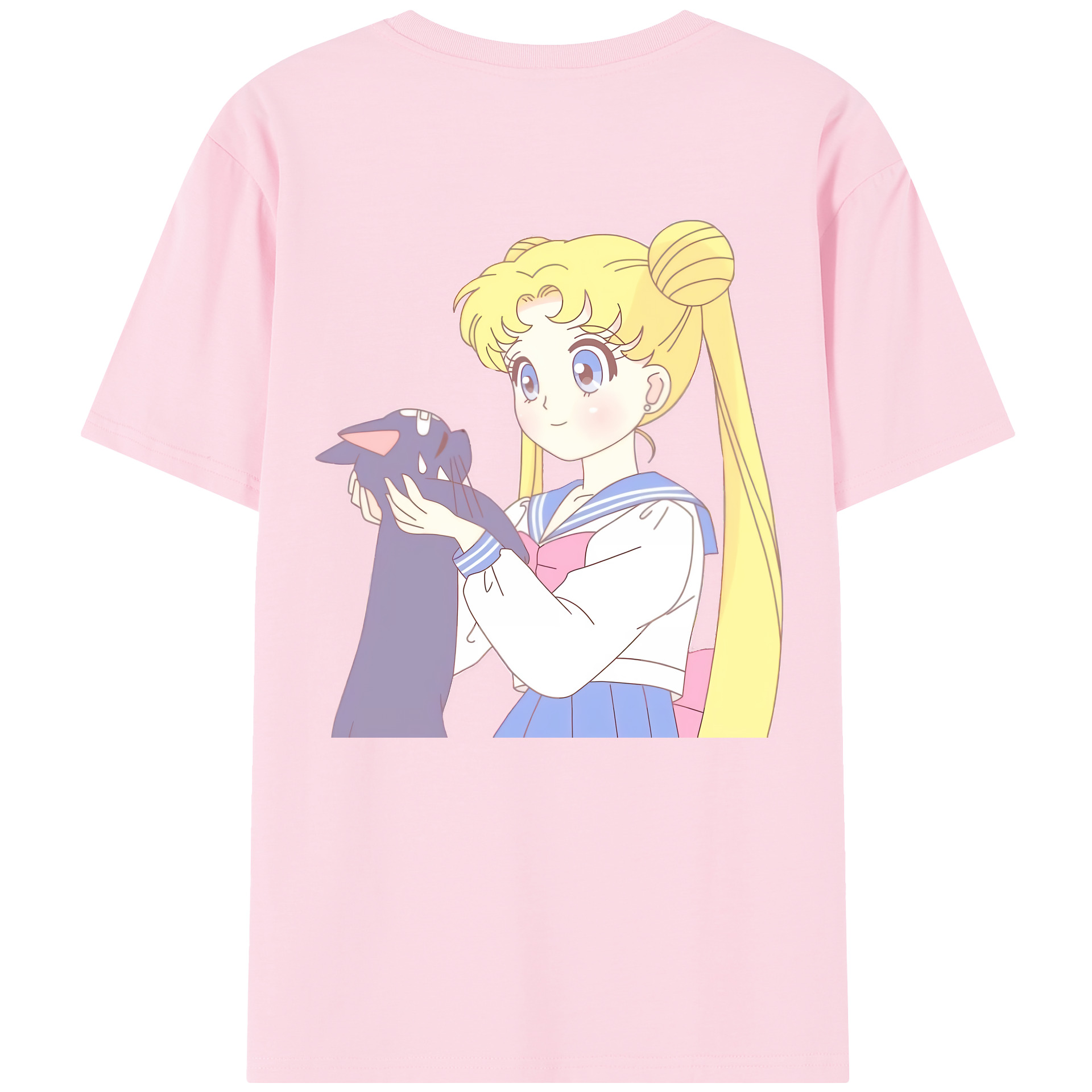 （画像用） 美少女戦士セーラームーン 愛野 美奈子 あいの みなこ Sailor Moon Aino Minako 綿100％半袖Tシャツ（背面プリント）