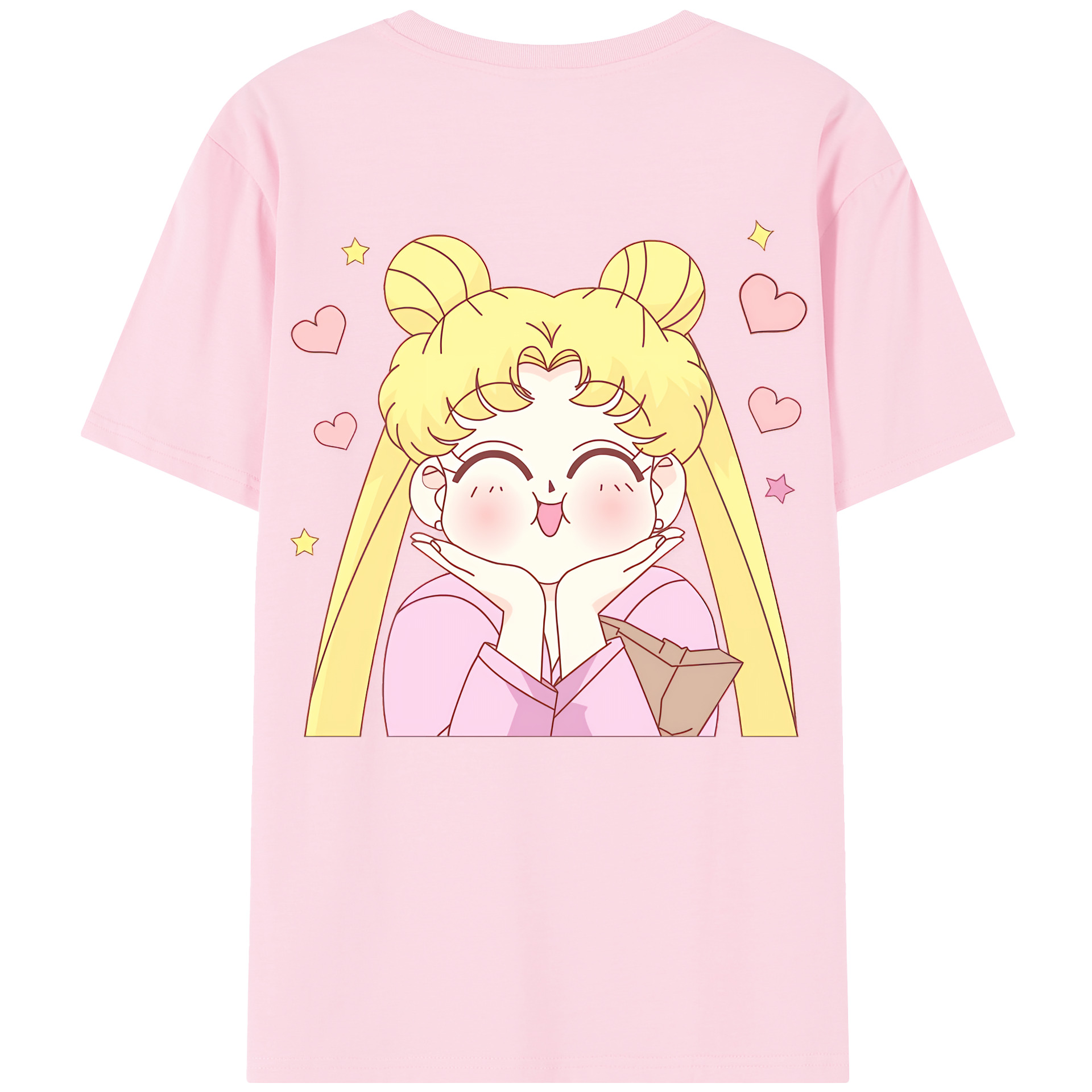 （画像用） 美少女戦士セーラームーン 愛野 美奈子 あいの みなこ Sailor Moon Aino Minako 綿100％半袖Tシャツ（背面プリント）