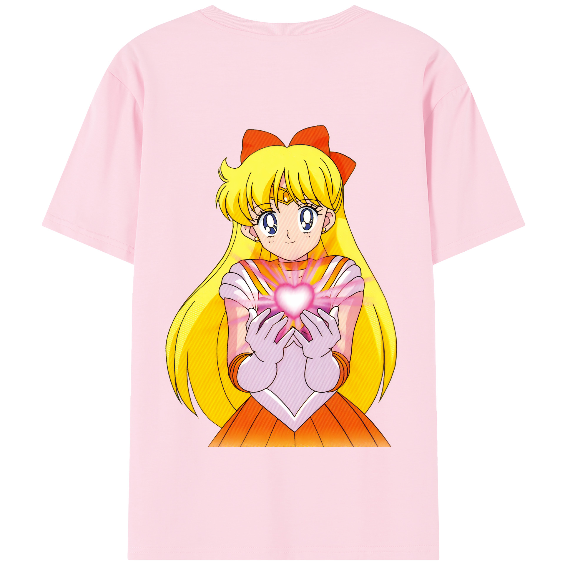 （画像用） 美少女戦士セーラームーン 愛野 美奈子 あいの みなこ Sailor Moon Aino Minako 綿100％半袖Tシャツ（背面プリント）