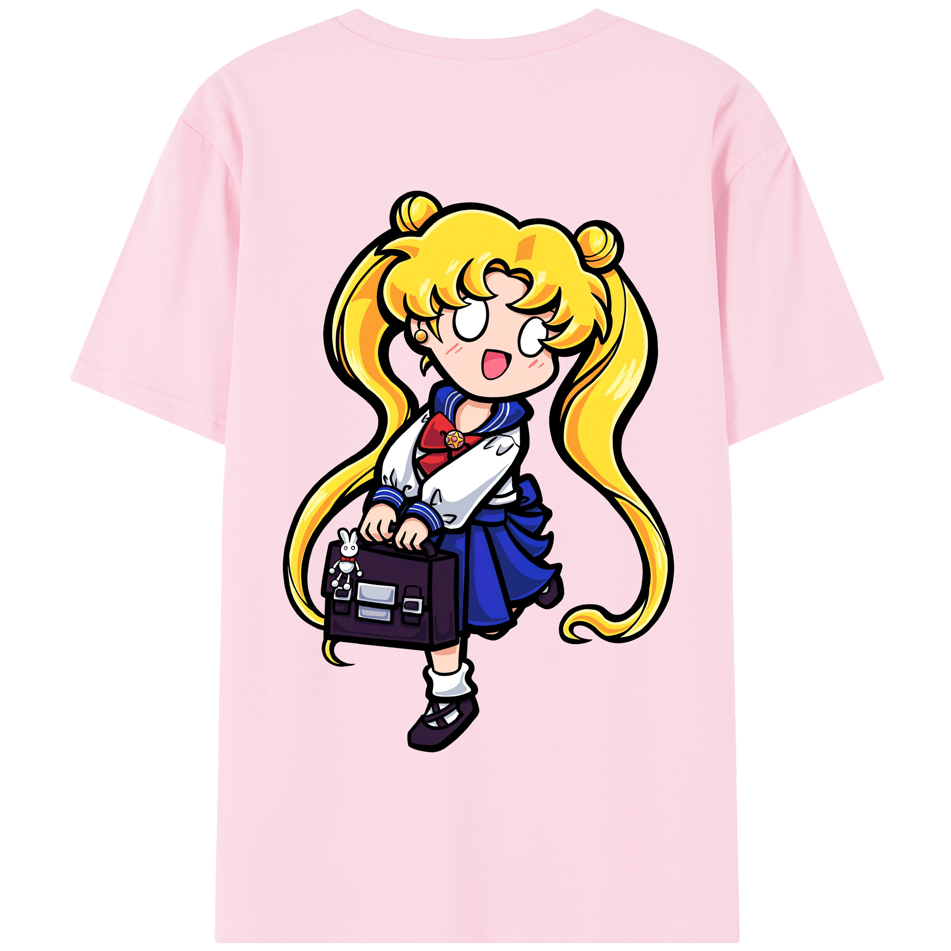（画像用） 美少女戦士セーラームーン 愛野 美奈子 あいの みなこ Sailor Moon Aino Minako 綿100％半袖Tシャツ（背面プリント）