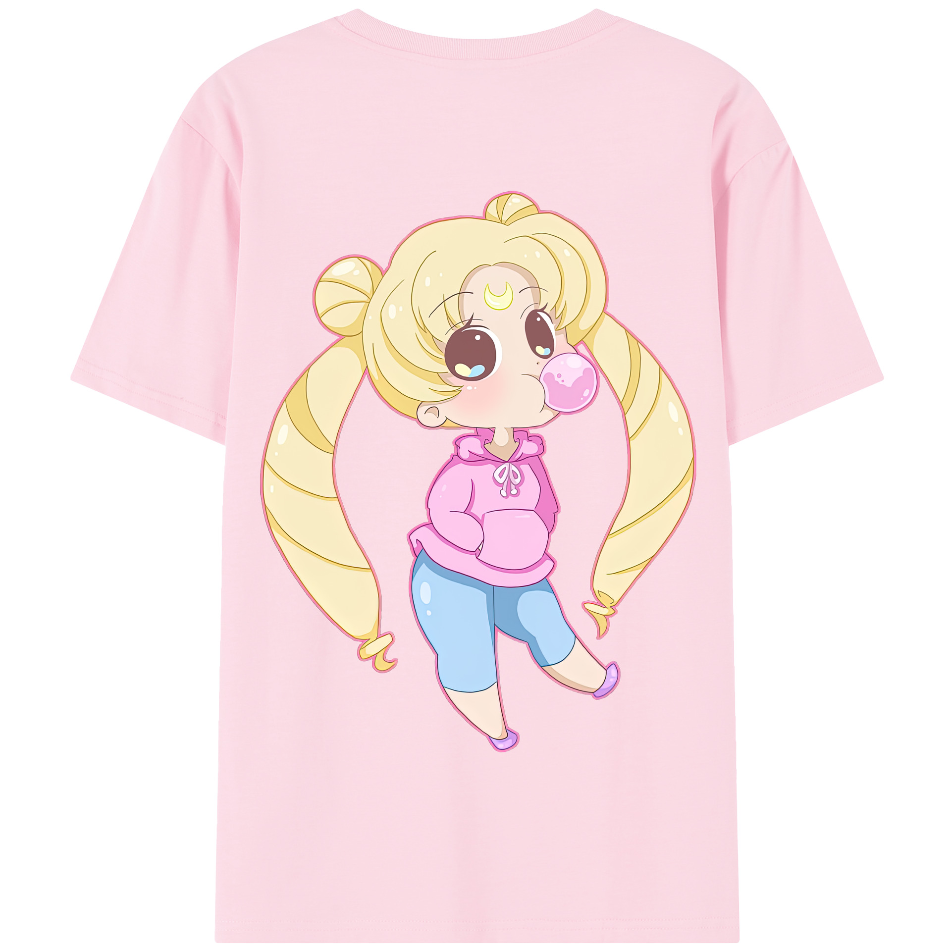 （画像用） 美少女戦士セーラームーン 愛野 美奈子 あいの みなこ Sailor Moon Aino Minako 綿100％半袖Tシャツ（背面プリント）