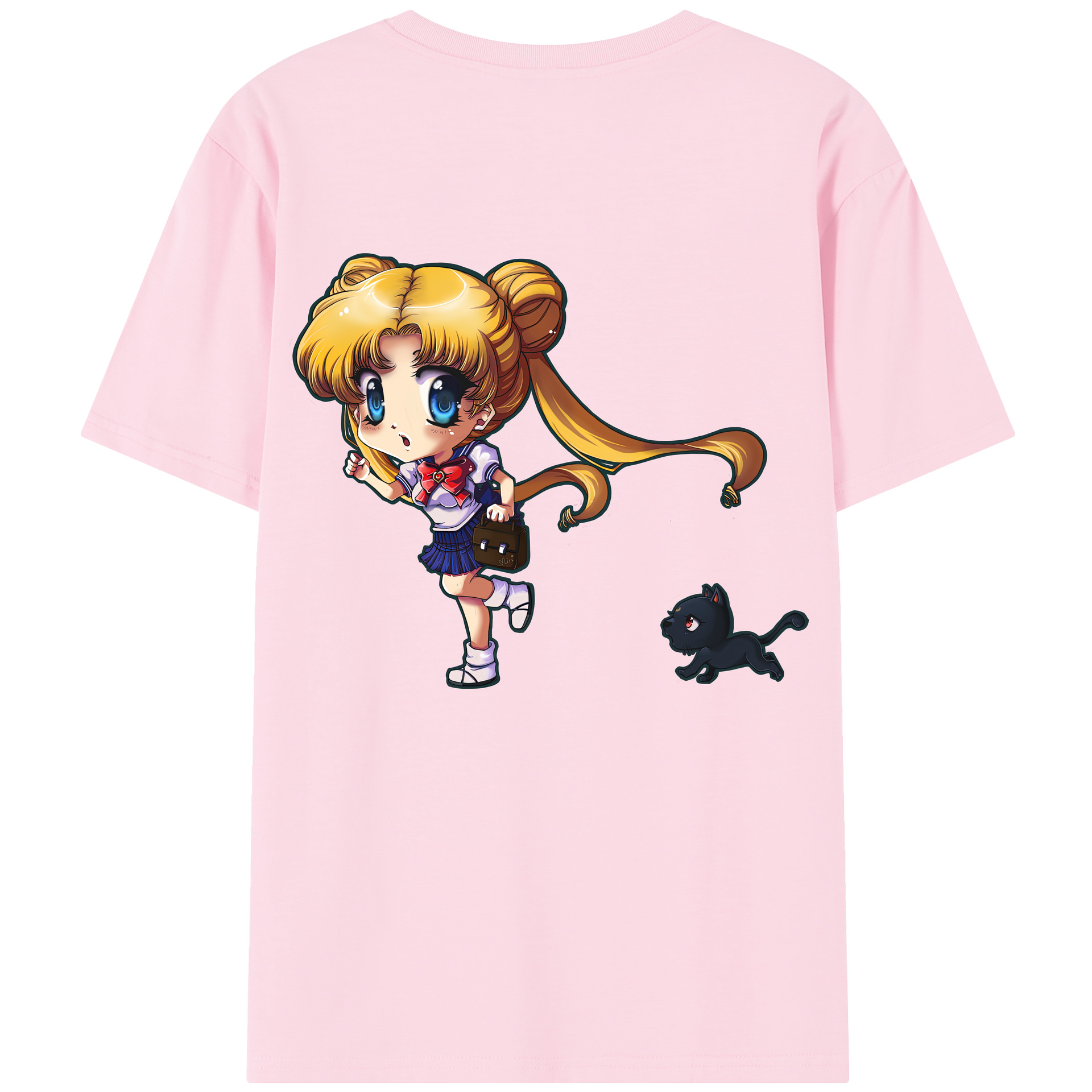 （画像用） 美少女戦士セーラームーン 愛野 美奈子 あいの みなこ Sailor Moon Aino Minako 綿100％半袖Tシャツ（背面プリント）