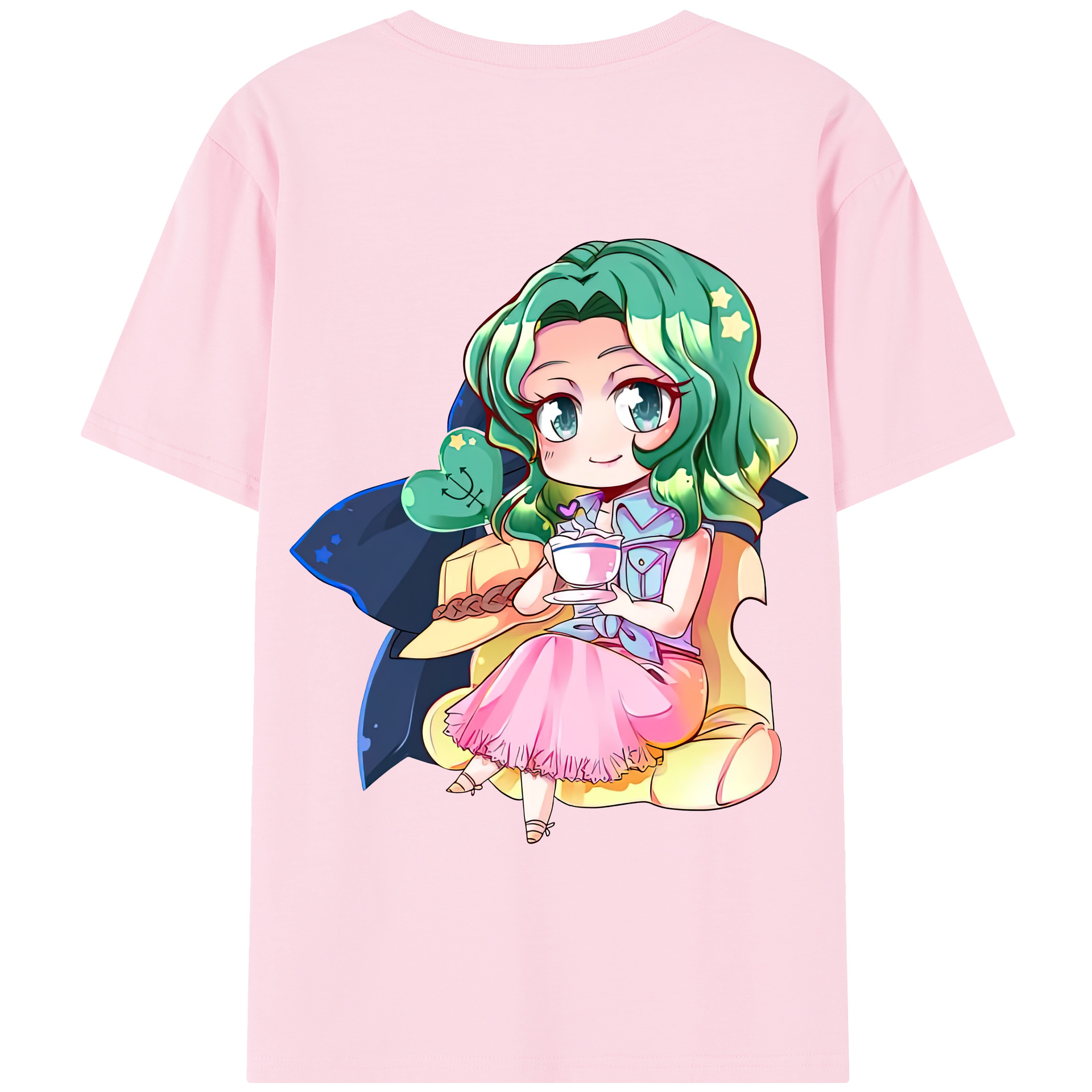 （画像用） 美少女戦士セーラームーン 海王 みちる（かいおう みちる） Sailor Moon Kaiou Michiru 綿100％半袖Tシャツ（背面プリント）