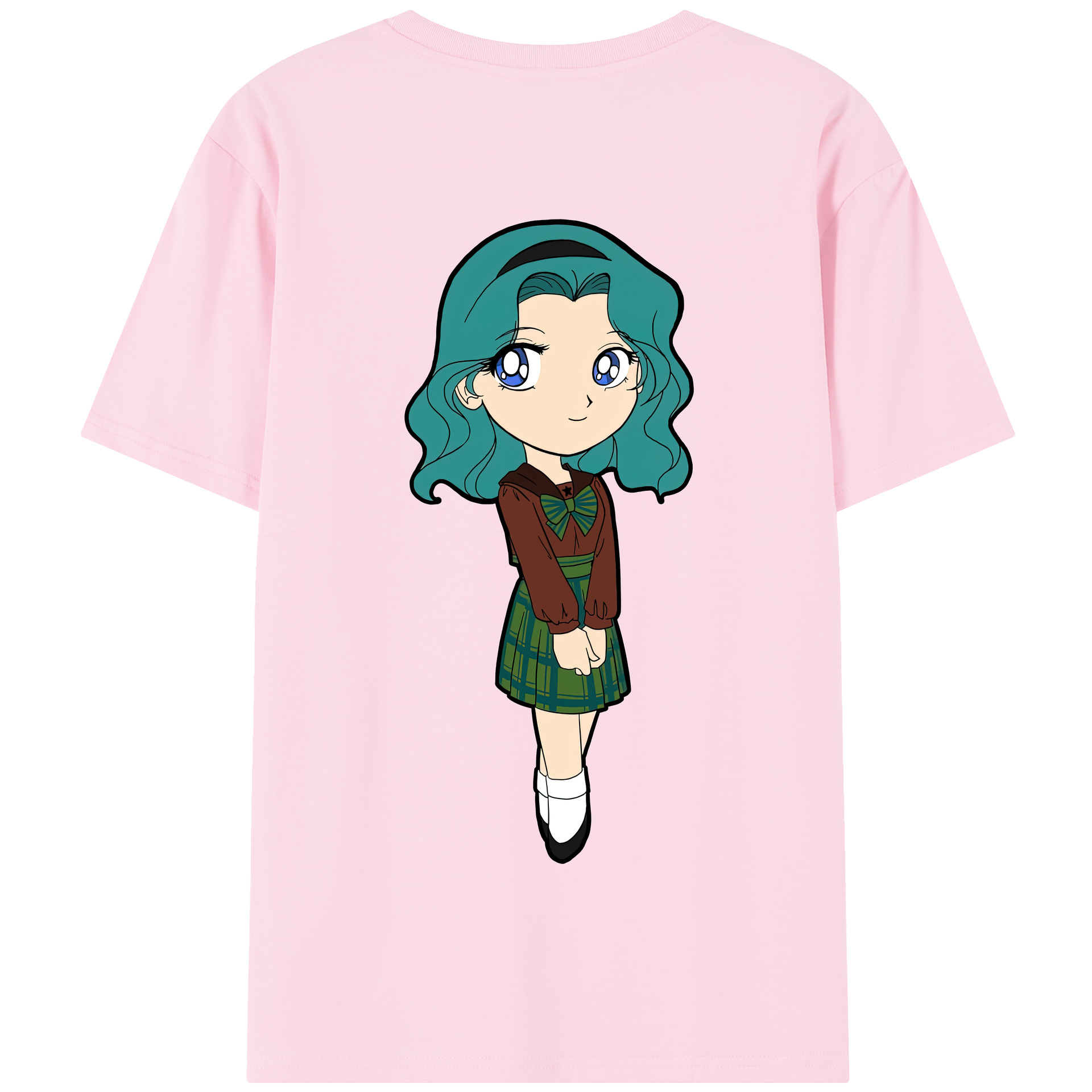 （画像用） 美少女戦士セーラームーン 海王 みちる（かいおう みちる） Sailor Moon Kaiou Michiru 綿100％半袖Tシャツ（背面プリント）