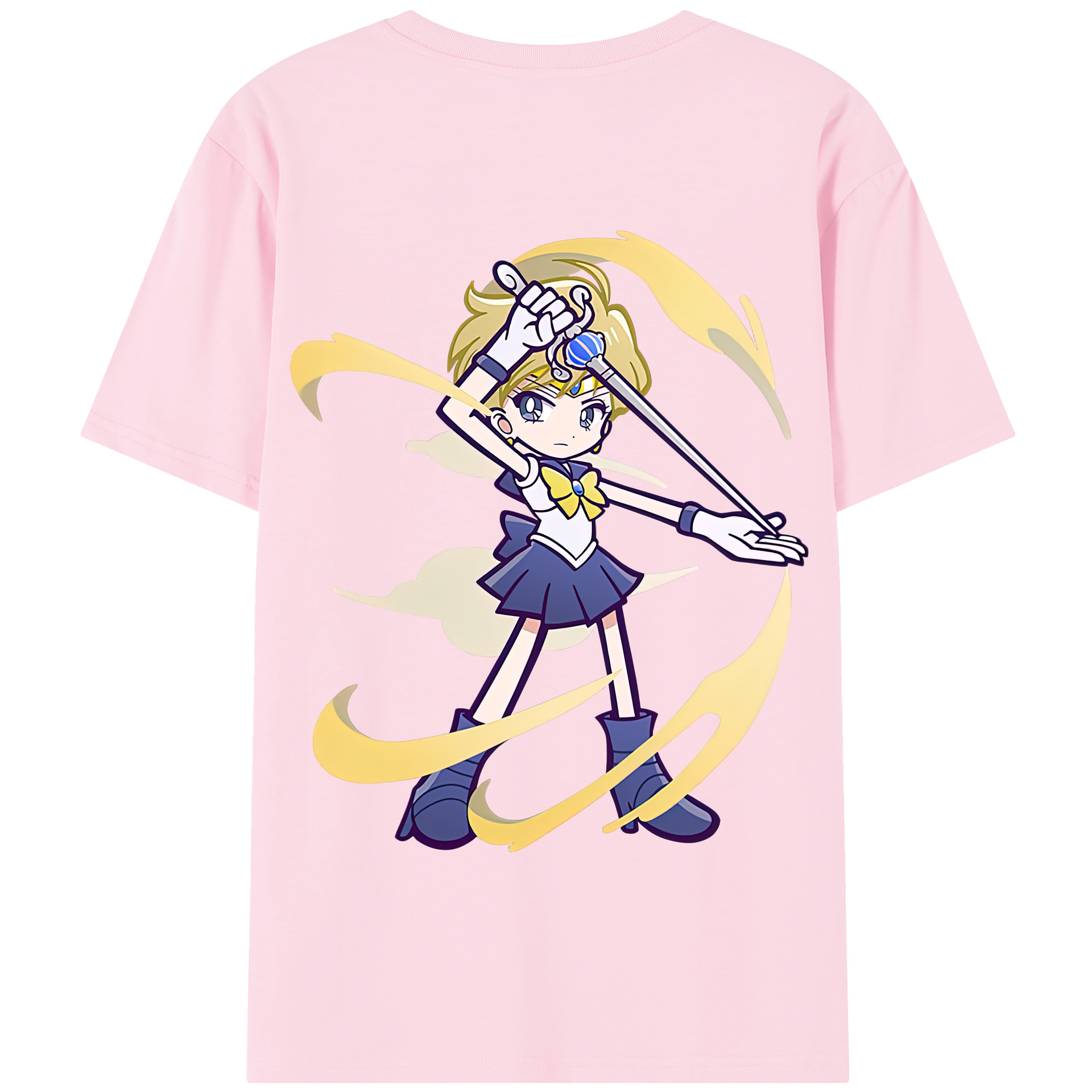 （画像用） 美少女戦士セーラームーン 天王はるか Sailor Moon Tenoh Haruka 綿100％半袖Tシャツ（背面プリント）