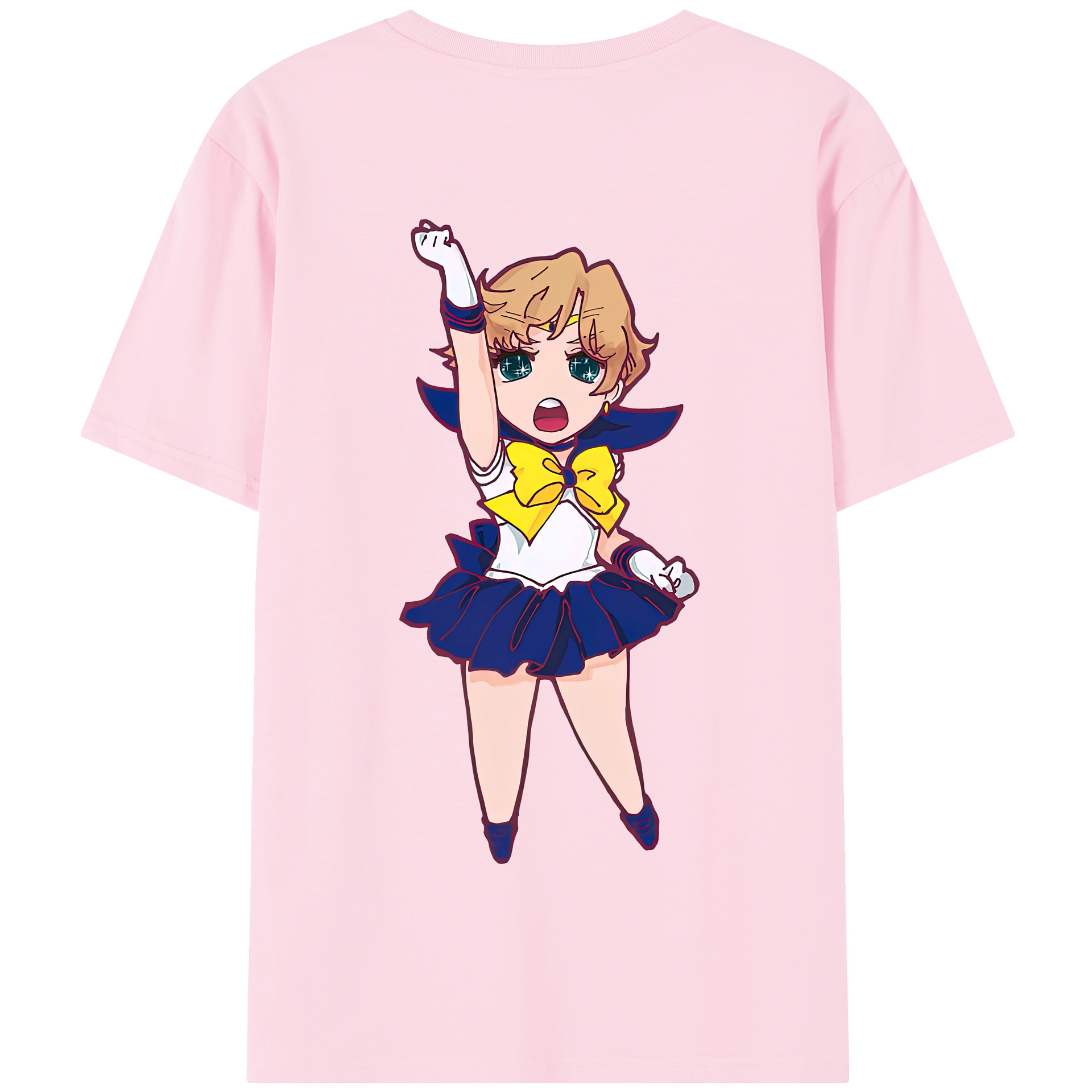 （画像用） 美少女戦士セーラームーン 天王はるか Sailor Moon Tenoh Haruka 綿100％半袖Tシャツ（背面プリント）