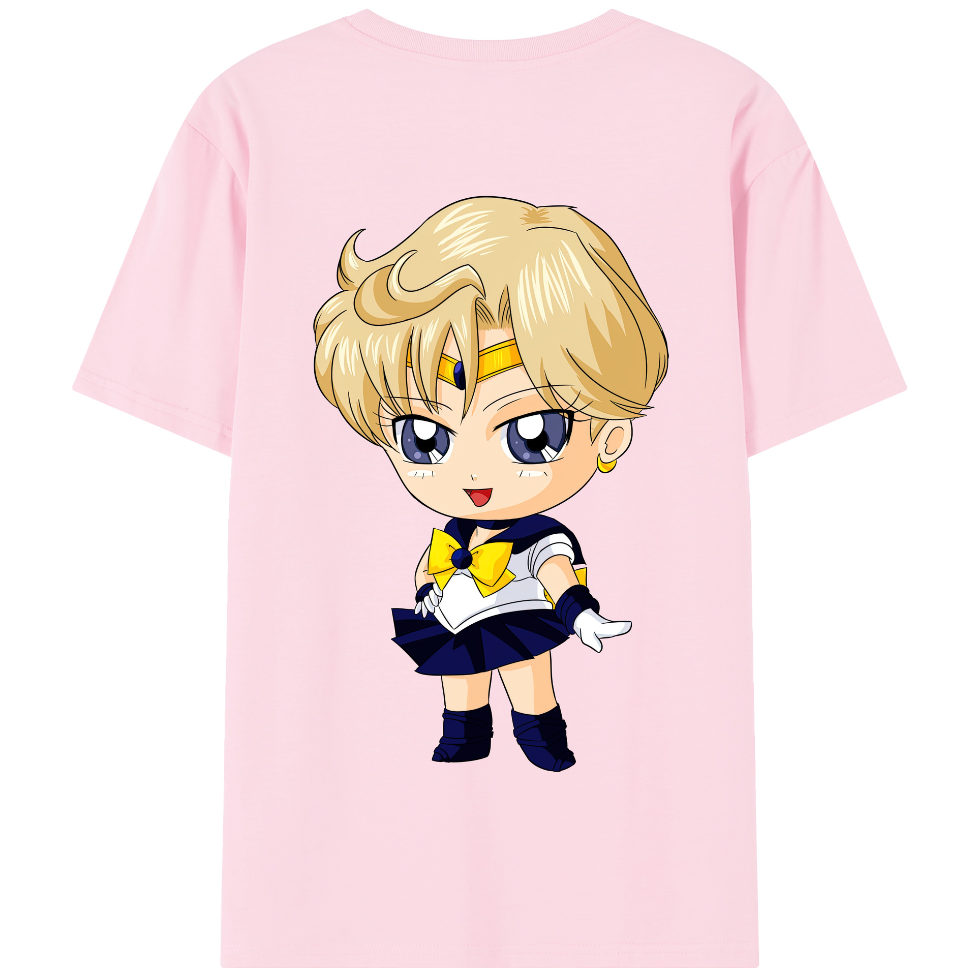 （画像用） 美少女戦士セーラームーン 天王はるか Sailor Moon Tenoh Haruka 綿100％半袖Tシャツ（背面プリント）
