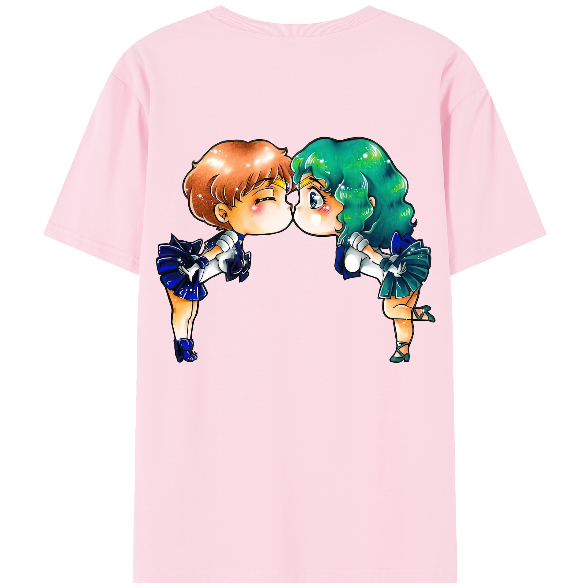 （画像用） 美少女戦士セーラームーン 天王はるか Sailor Moon Tenoh Haruka 綿100％半袖Tシャツ（背面プリント）