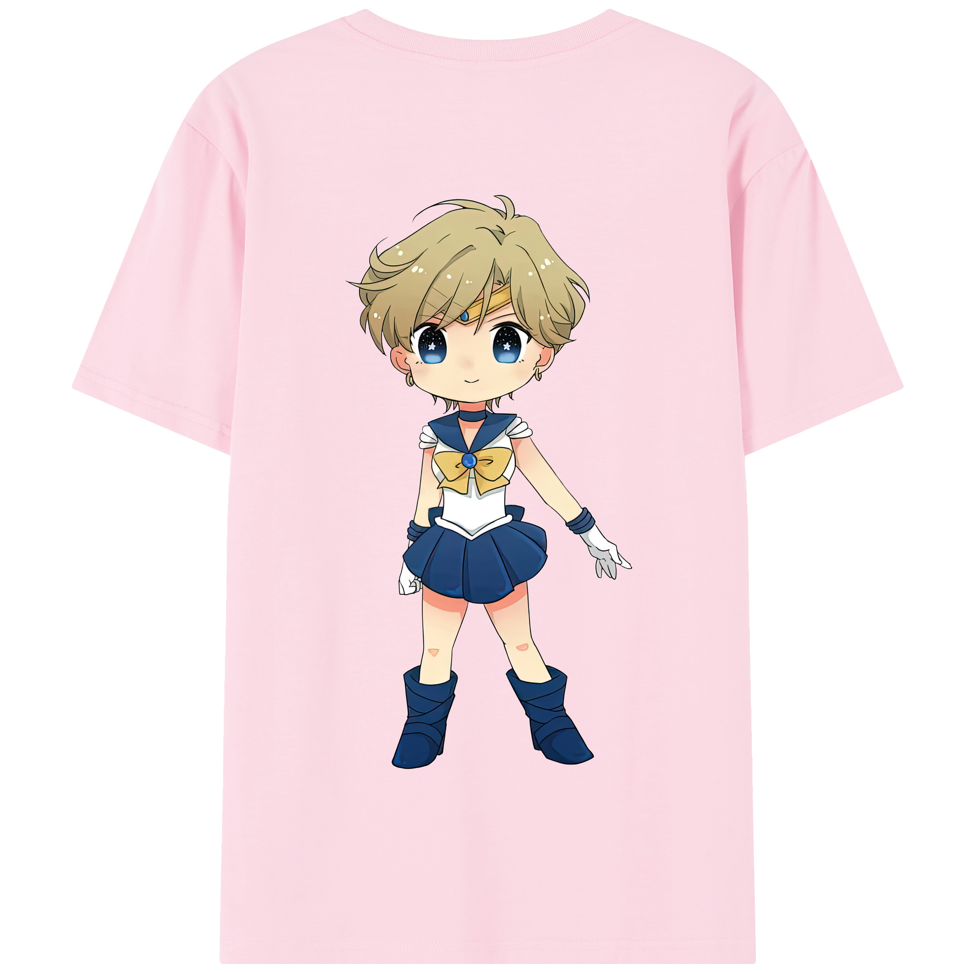 （画像用） 美少女戦士セーラームーン 天王はるか Sailor Moon Tenoh Haruka 綿100％半袖Tシャツ（背面プリント）