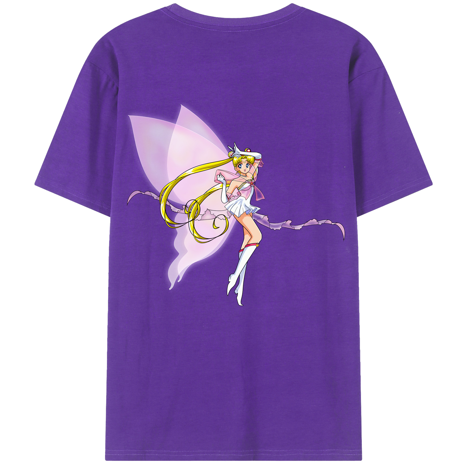 （画像用） 美少女戦士セーラームーン 月野 うさぎ つきの うさぎ Sailor Moon Tsukino Usagi 綿100％半袖Tシャツ（背面プリント）