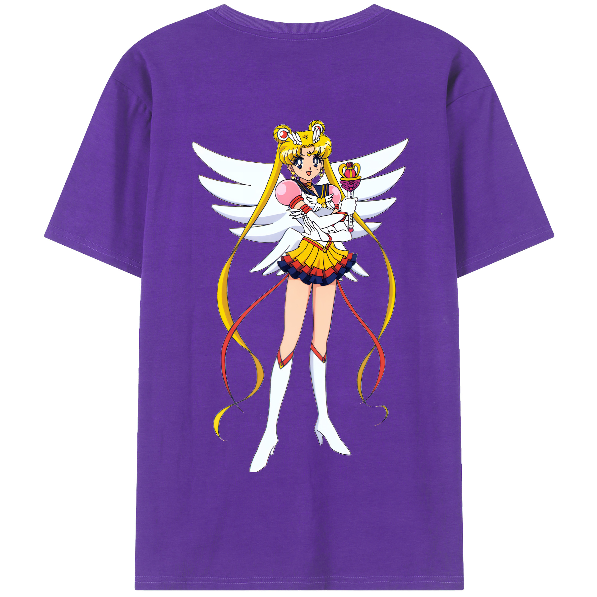 （画像用） 美少女戦士セーラームーン 月野 うさぎ つきの うさぎ Sailor Moon Tsukino Usagi 綿100％半袖Tシャツ（背面プリント）