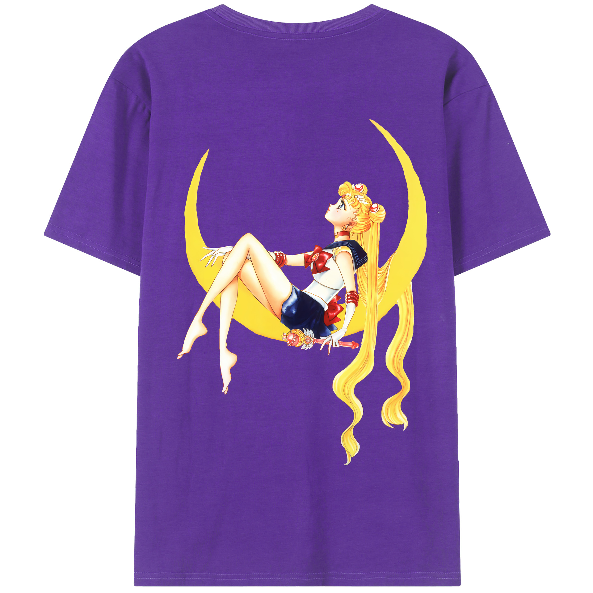 （画像用） 美少女戦士セーラームーン 月野 うさぎ つきの うさぎ Sailor Moon Tsukino Usagi 綿100％半袖Tシャツ（背面プリント）