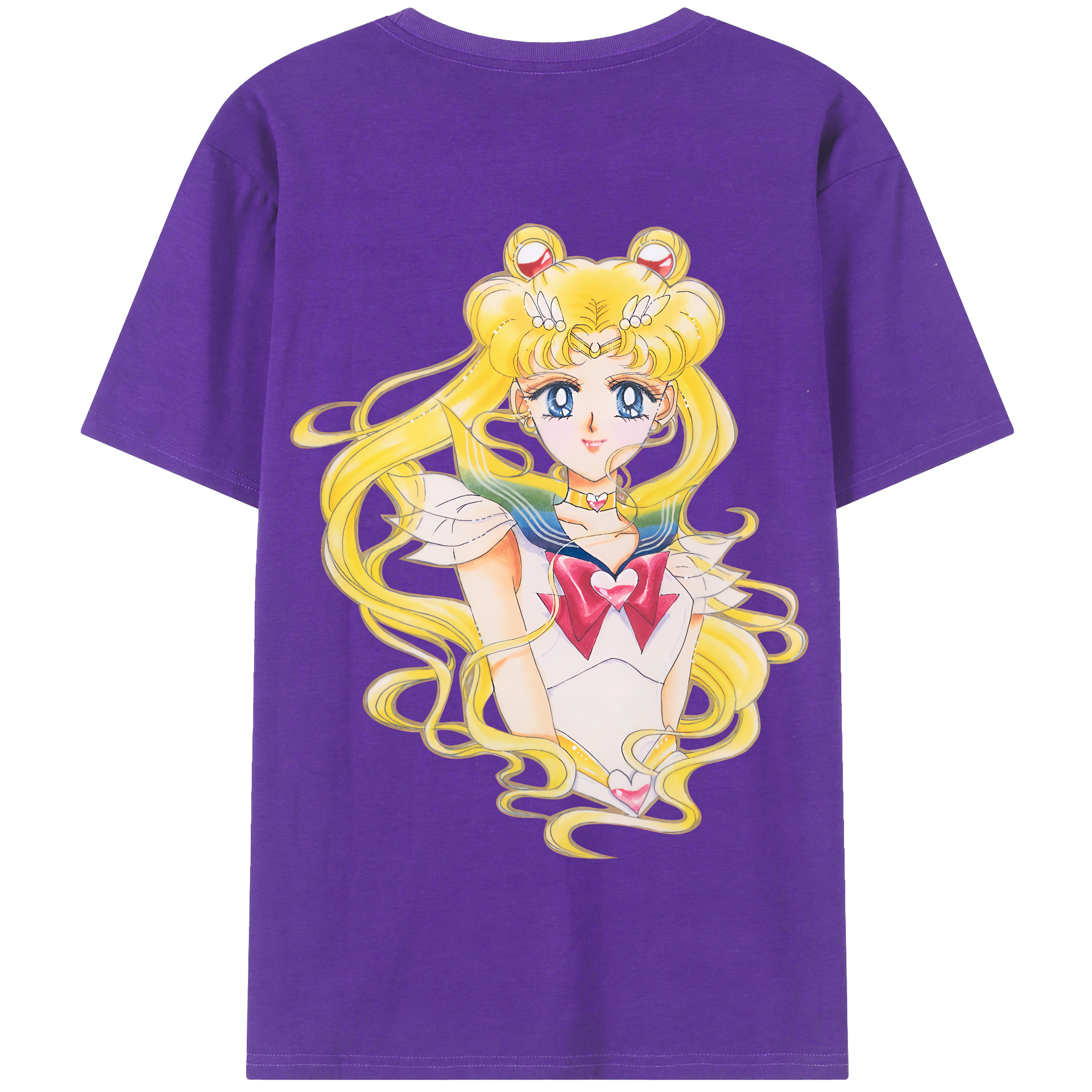 （画像用） 美少女戦士セーラームーン 月野 うさぎ つきの うさぎ Sailor Moon Tsukino Usagi 綿100％半袖Tシャツ（背面プリント）