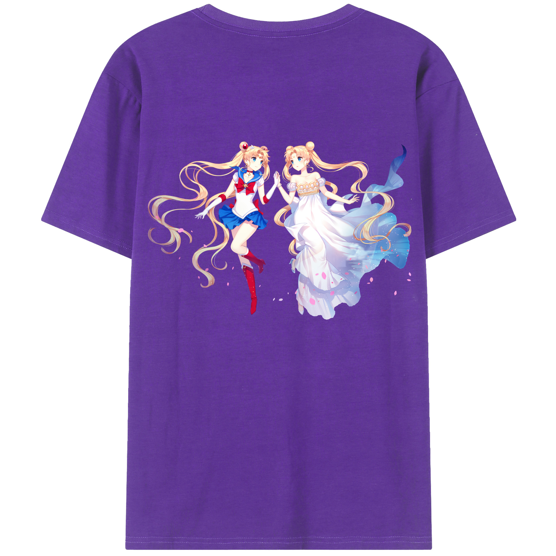（画像用） 美少女戦士セーラームーン 月野 うさぎ つきの うさぎ Sailor Moon Tsukino Usagi 綿100％半袖Tシャツ（背面プリント）