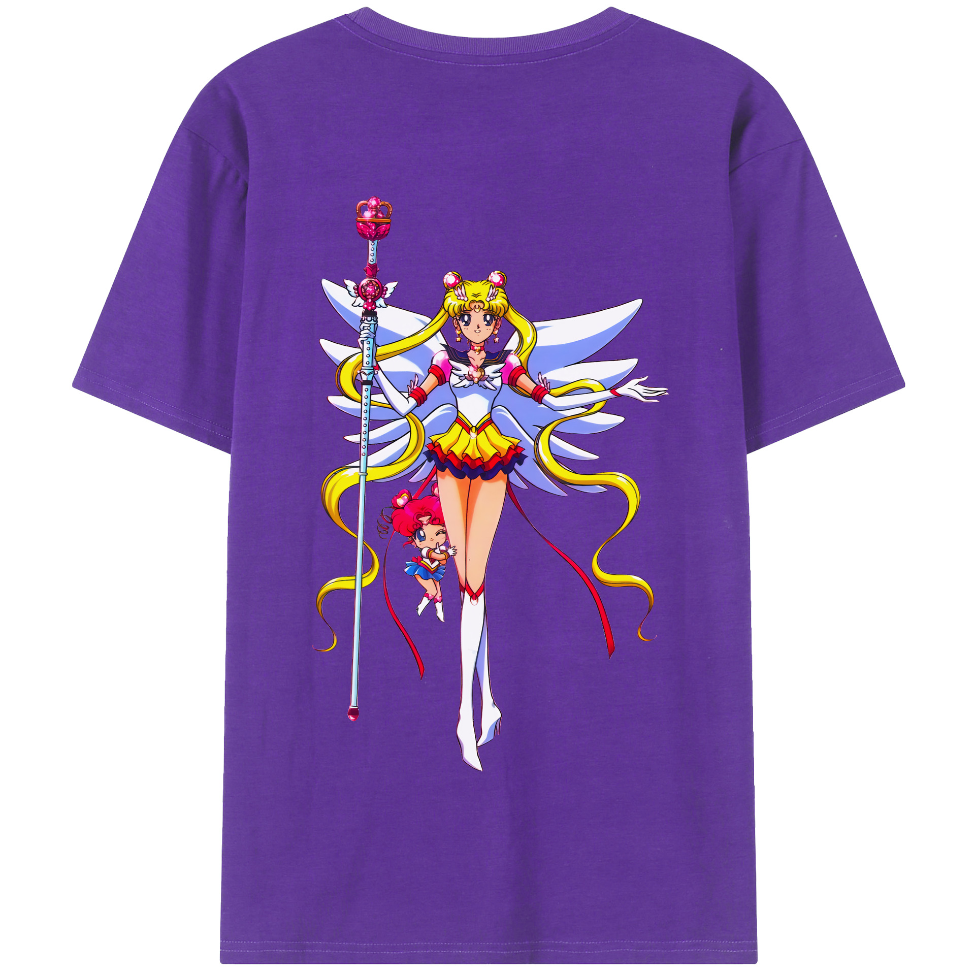 （画像用） 美少女戦士セーラームーン 月野 うさぎ つきの うさぎ Sailor Moon Tsukino Usagi 綿100％半袖Tシャツ（背面プリント）