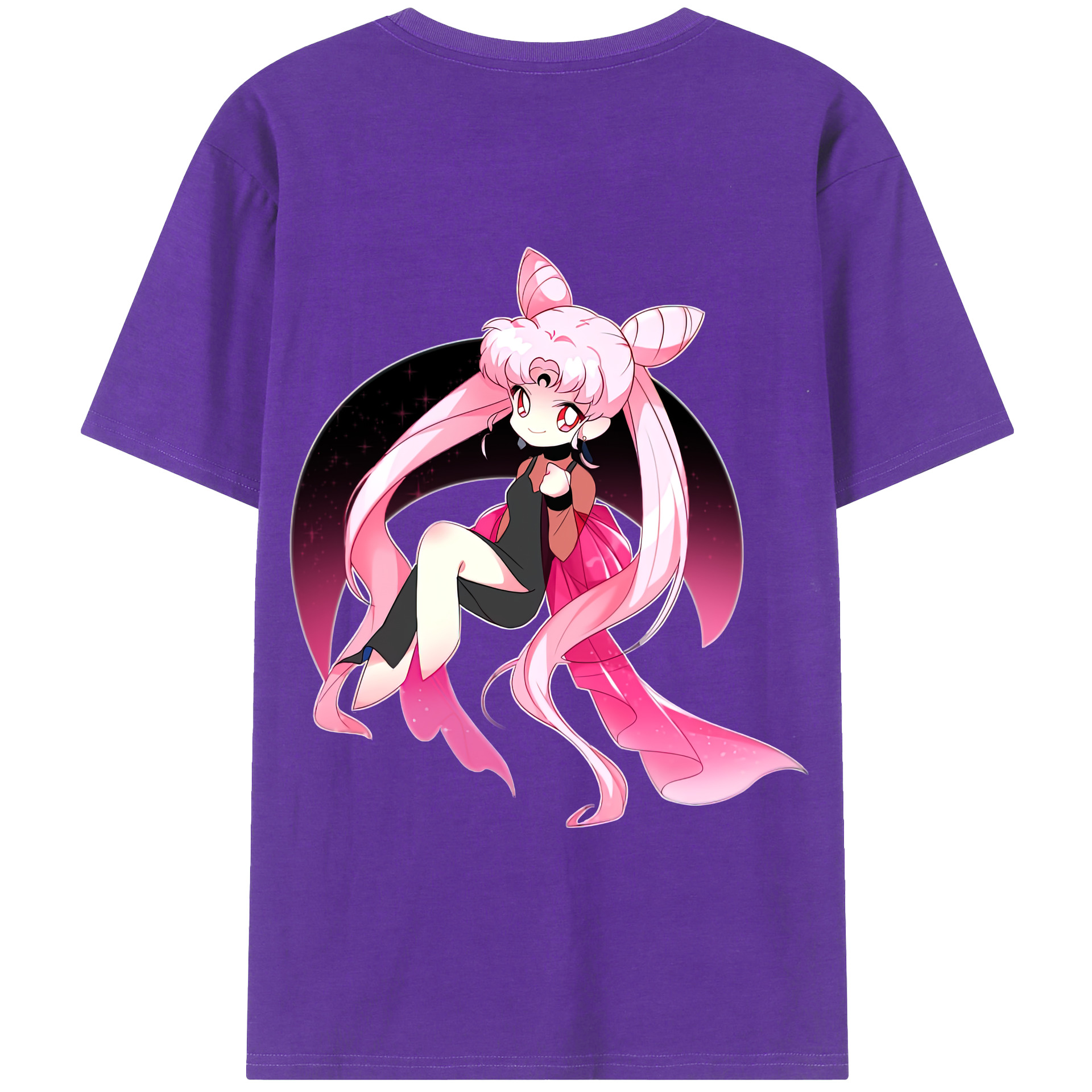 （画像用） 美少女戦士セーラームーン ちびうさ Sailor Moon Chibiusa Tsukino Usagi Small Lady Serenity 綿100％半袖Tシャツ（背面プリント）