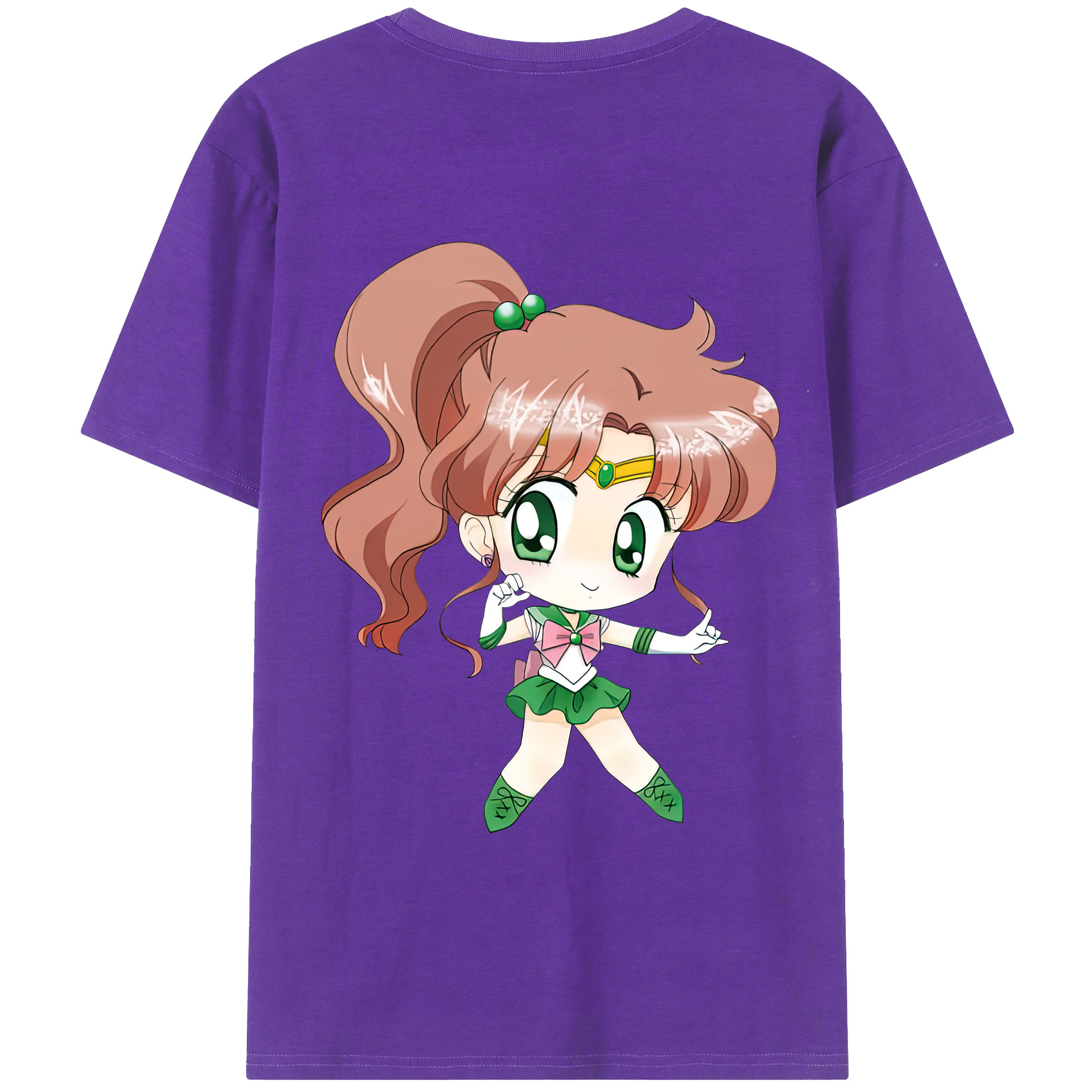 （画像用） 美少女戦士セーラームーン 木野 まこと きの まこと Sailor Moon Kino Makoto （セーラージュピター；Sailor Jupiter） 綿100％半袖Tシャツ（背面プリント）