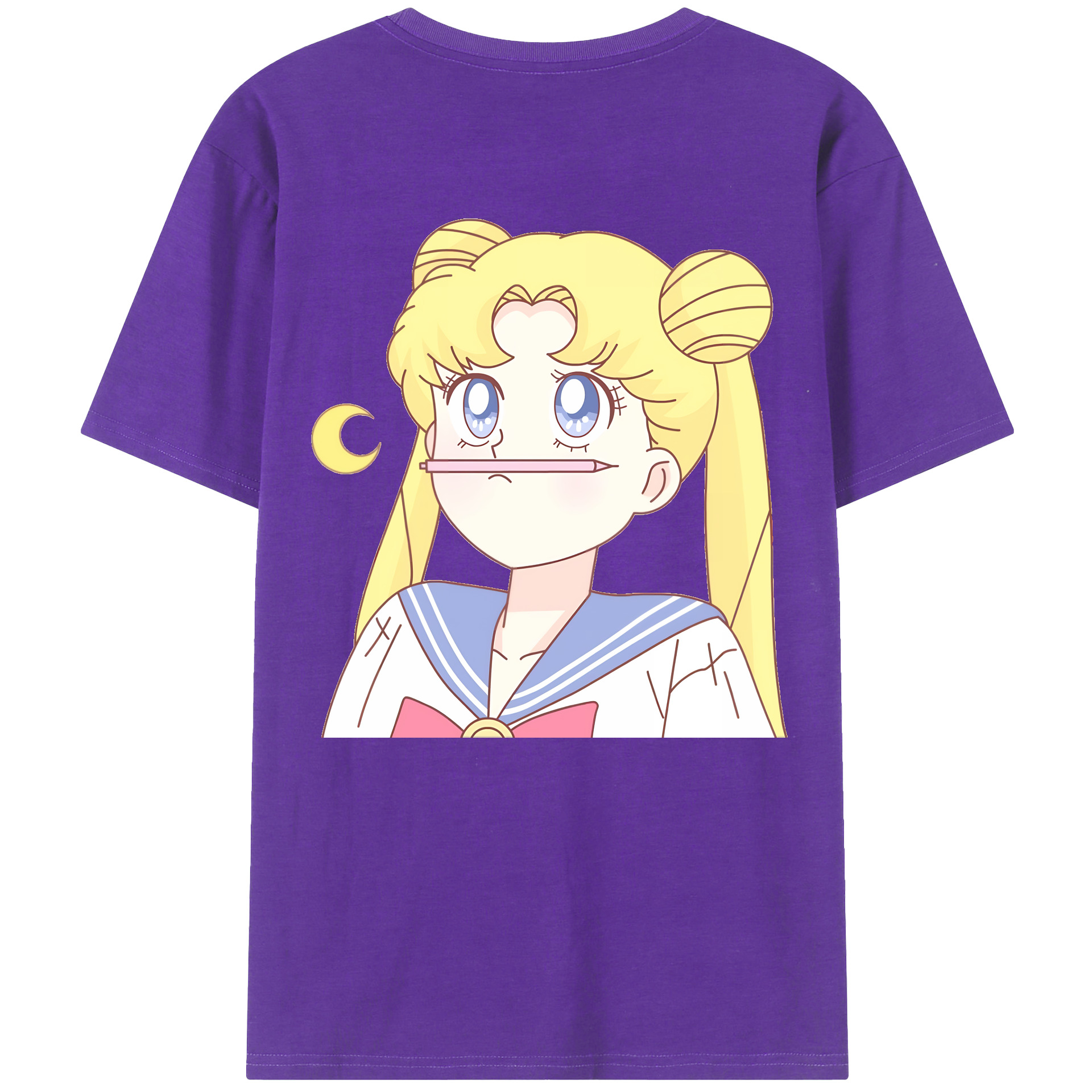 （画像用） 美少女戦士セーラームーン 愛野 美奈子 あいの みなこ Sailor Moon Aino Minako 綿100％半袖Tシャツ（背面プリント）