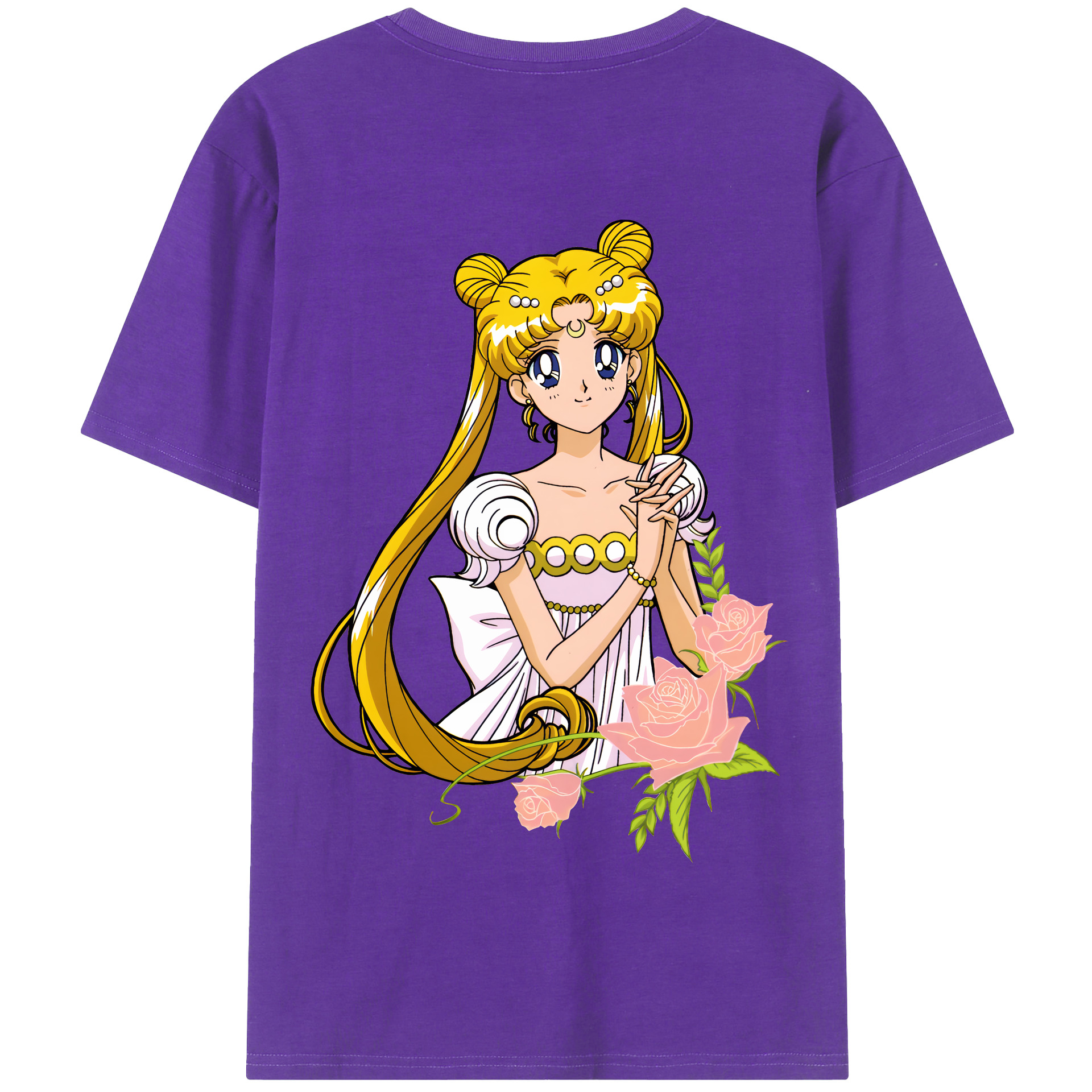 （画像用） 美少女戦士セーラームーン 愛野 美奈子 あいの みなこ Sailor Moon Aino Minako 綿100％半袖Tシャツ（背面プリント）