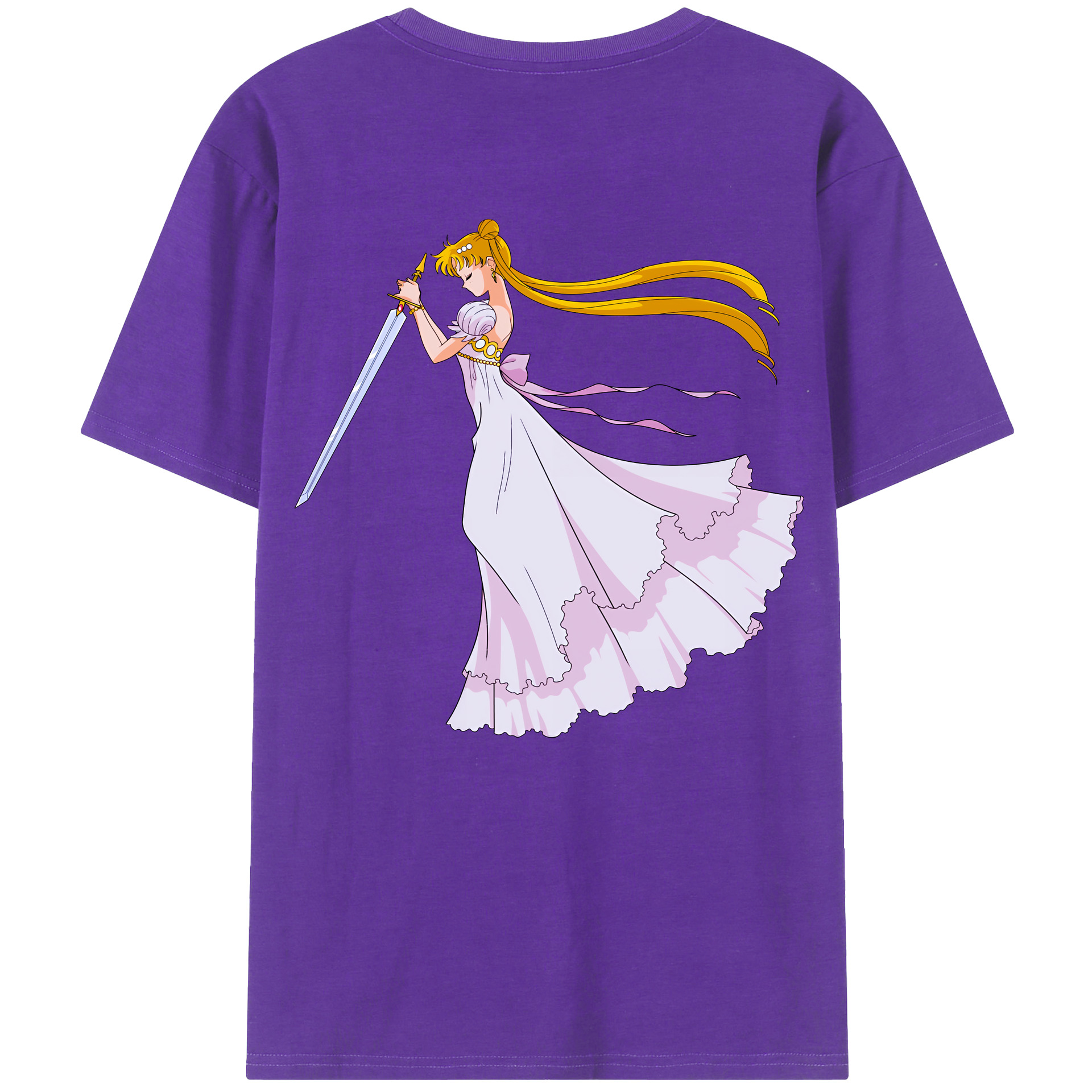 （画像用） 美少女戦士セーラームーン 愛野 美奈子 あいの みなこ Sailor Moon Aino Minako 綿100％半袖Tシャツ（背面プリント）