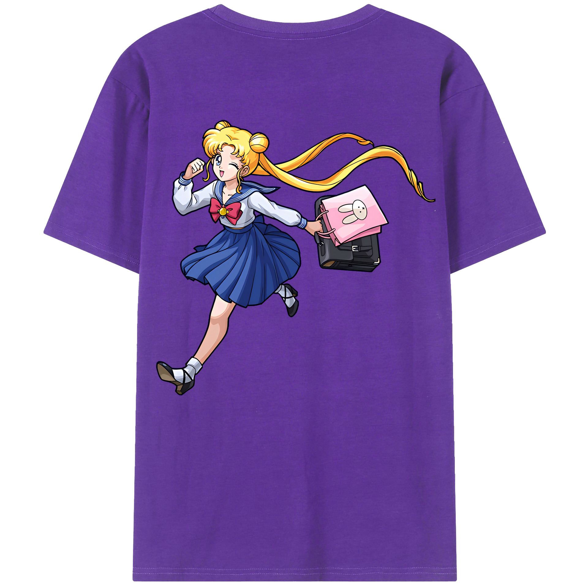 （画像用） 美少女戦士セーラームーン 愛野 美奈子 あいの みなこ Sailor Moon Aino Minako 綿100％半袖Tシャツ（背面プリント）