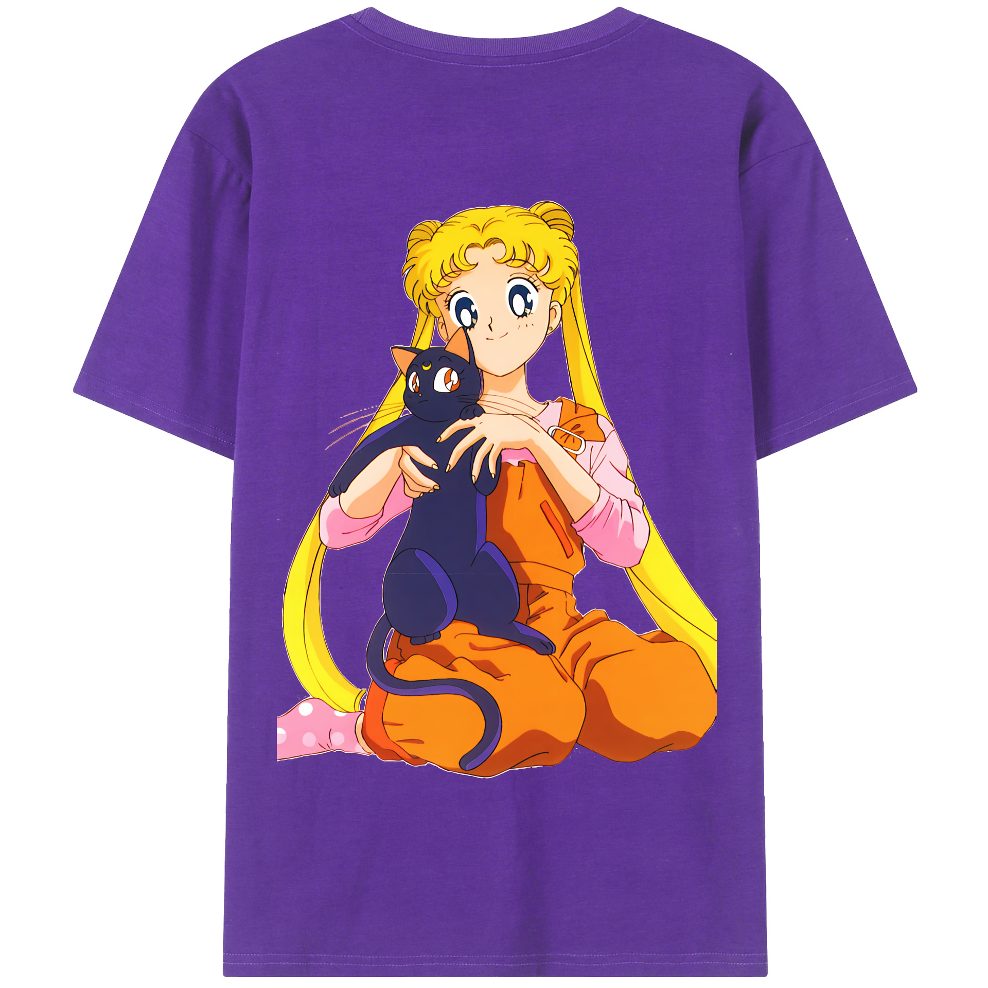 （画像用） 美少女戦士セーラームーン 愛野 美奈子 あいの みなこ Sailor Moon Aino Minako 綿100％半袖Tシャツ（背面プリント）