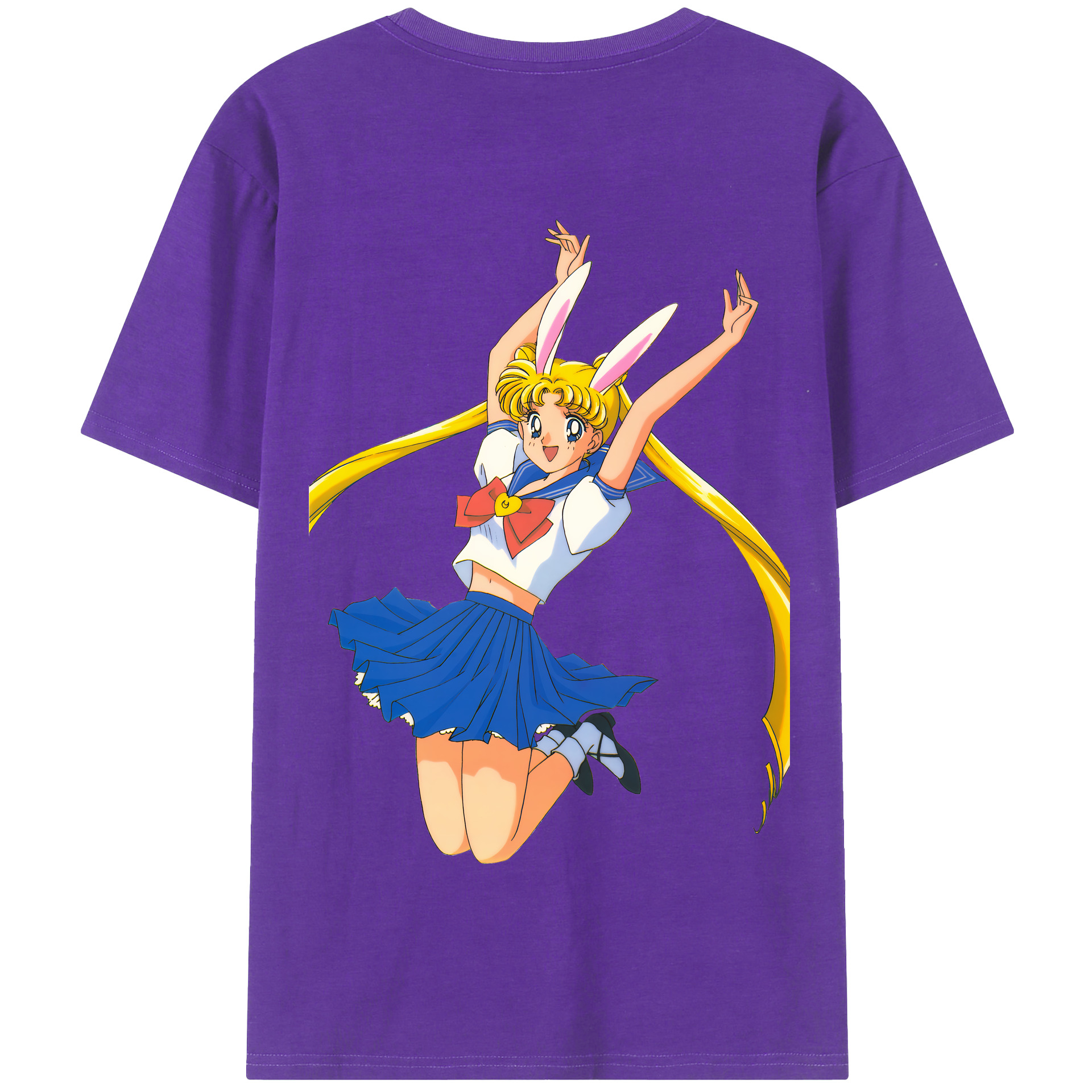（画像用） 美少女戦士セーラームーン 愛野 美奈子 あいの みなこ Sailor Moon Aino Minako 綿100％半袖Tシャツ（背面プリント）