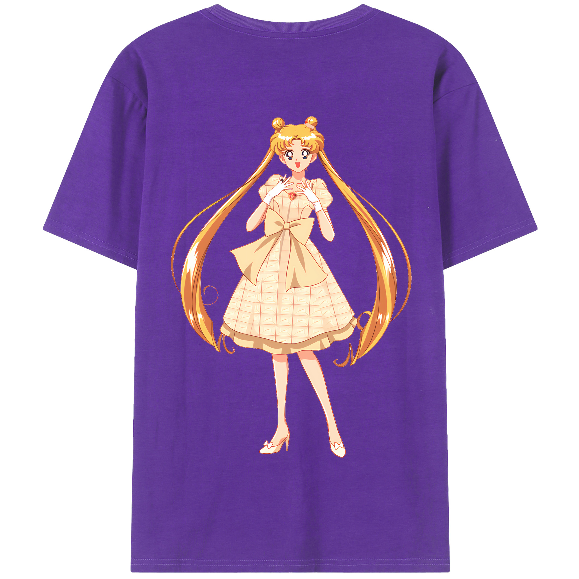 （画像用） 美少女戦士セーラームーン 愛野 美奈子 あいの みなこ Sailor Moon Aino Minako 綿100％半袖Tシャツ（背面プリント）