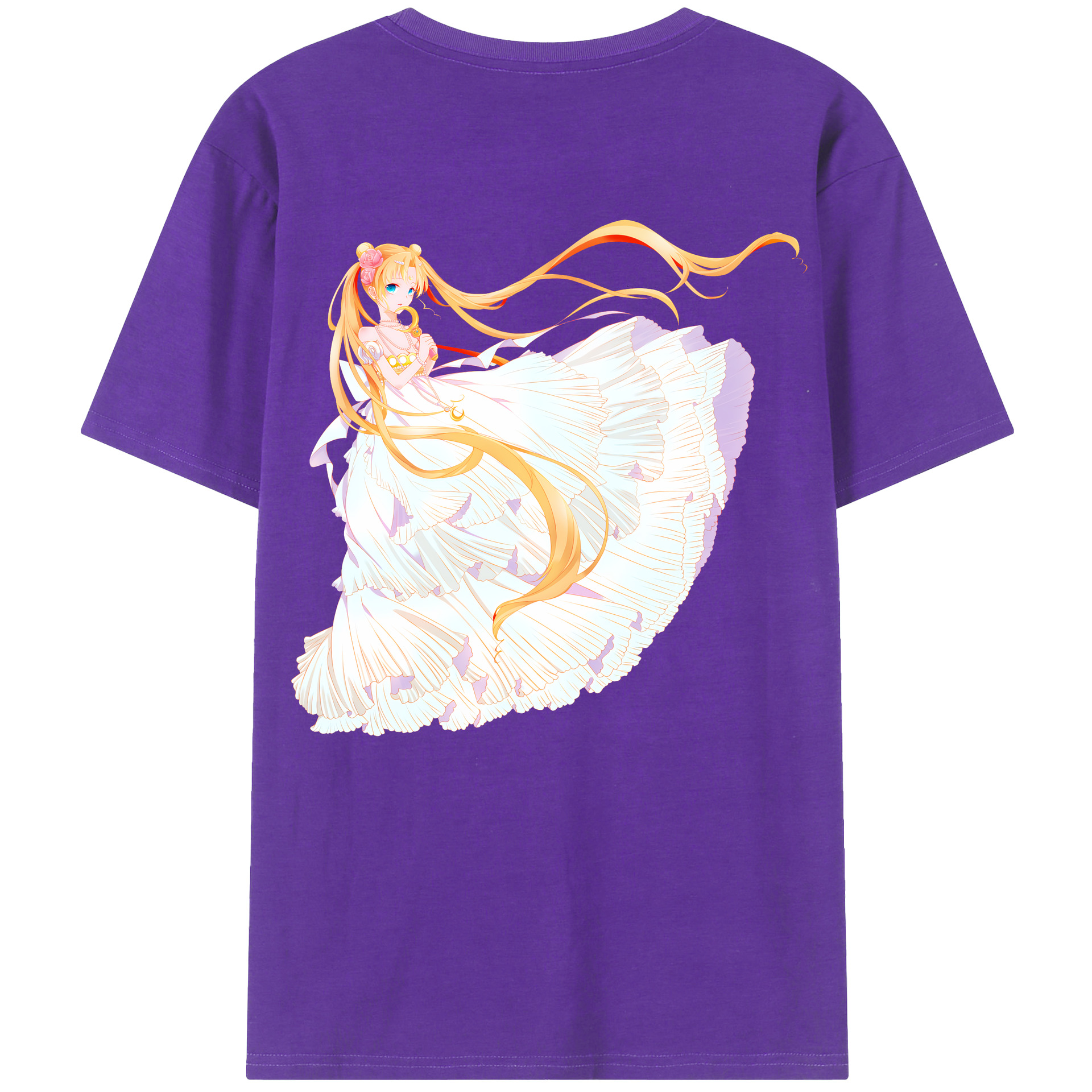 （画像用） 美少女戦士セーラームーン 愛野 美奈子 あいの みなこ Sailor Moon Aino Minako 綿100％半袖Tシャツ（背面プリント）