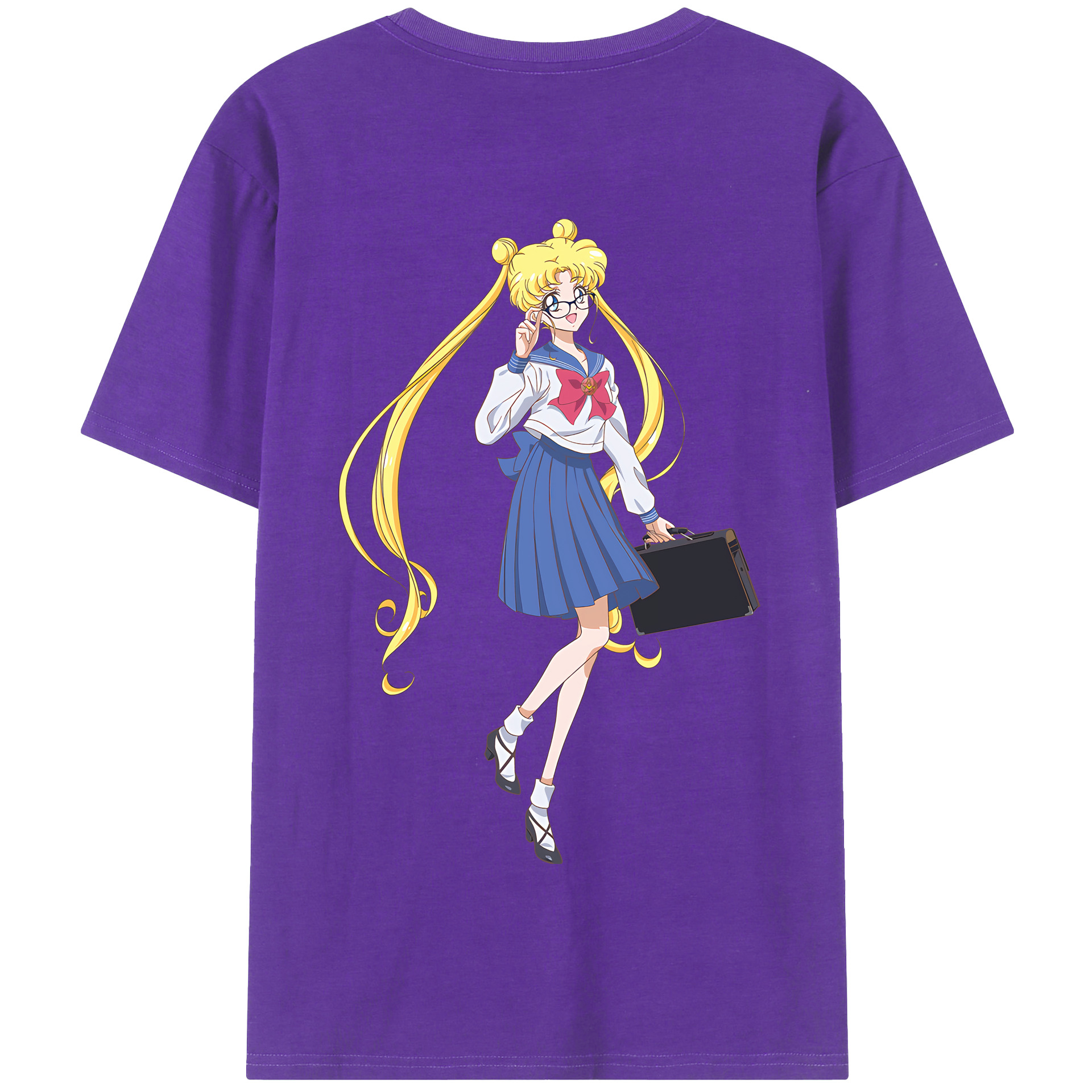 （画像用） 美少女戦士セーラームーン 愛野 美奈子 あいの みなこ Sailor Moon Aino Minako 綿100％半袖Tシャツ（背面プリント）