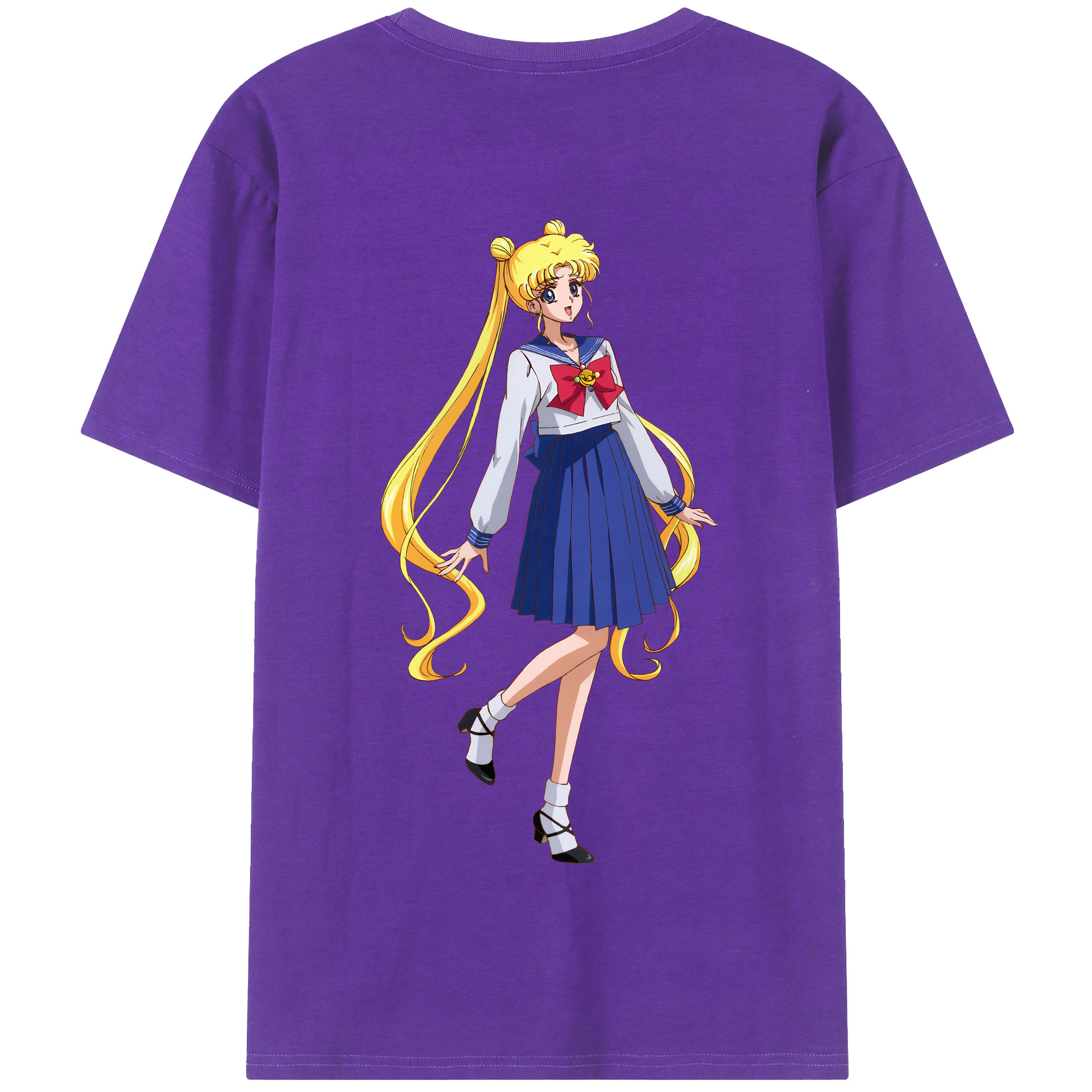 （画像用） 美少女戦士セーラームーン 愛野 美奈子 あいの みなこ Sailor Moon Aino Minako 綿100％半袖Tシャツ（背面プリント）