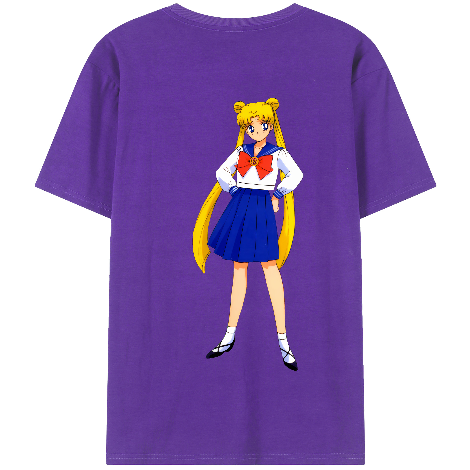 （画像用） 美少女戦士セーラームーン 愛野 美奈子 あいの みなこ Sailor Moon Aino Minako 綿100％半袖Tシャツ（背面プリント）