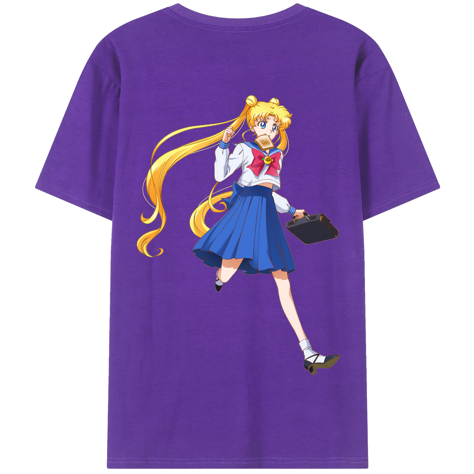 （画像用） 美少女戦士セーラームーン 愛野 美奈子 あいの みなこ Sailor Moon Aino Minako 綿100％半袖Tシャツ（背面プリント）