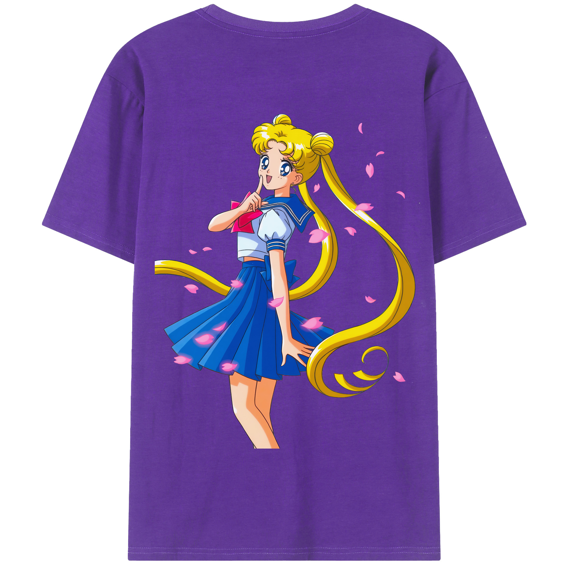 （画像用） 美少女戦士セーラームーン 愛野 美奈子 あいの みなこ Sailor Moon Aino Minako 綿100％半袖Tシャツ（背面プリント）