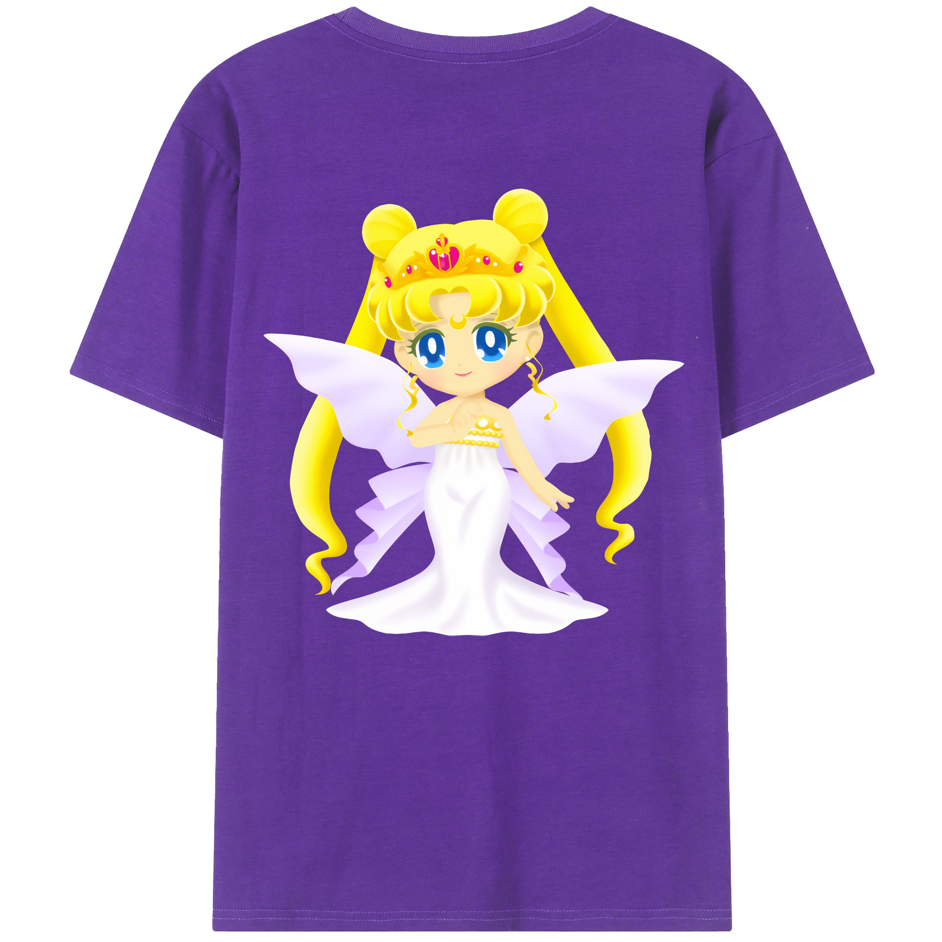 （画像用） 美少女戦士セーラームーン 愛野 美奈子 あいの みなこ Sailor Moon Aino Minako 綿100％半袖Tシャツ（背面プリント）
