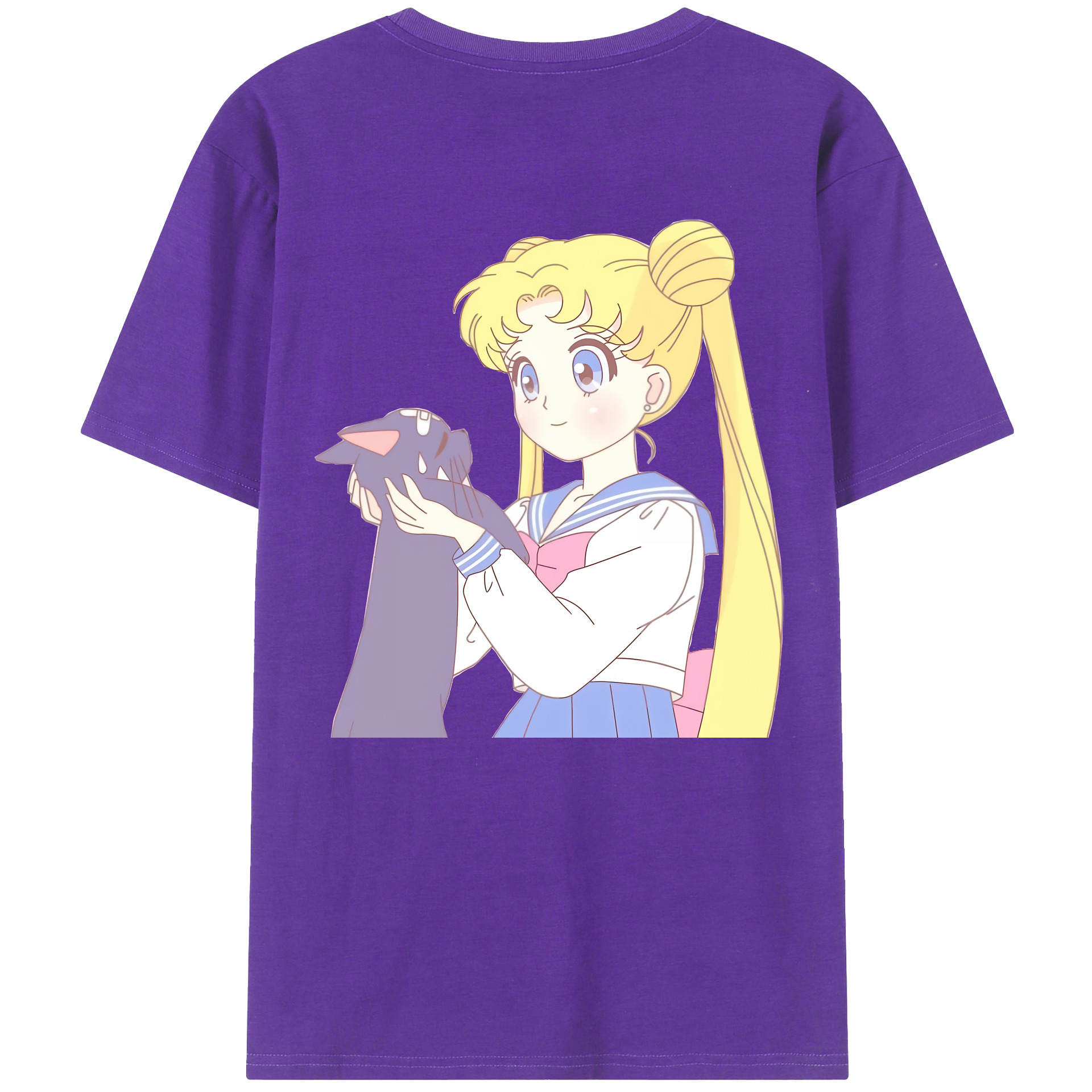 （画像用） 美少女戦士セーラームーン 愛野 美奈子 あいの みなこ Sailor Moon Aino Minako 綿100％半袖Tシャツ（背面プリント）