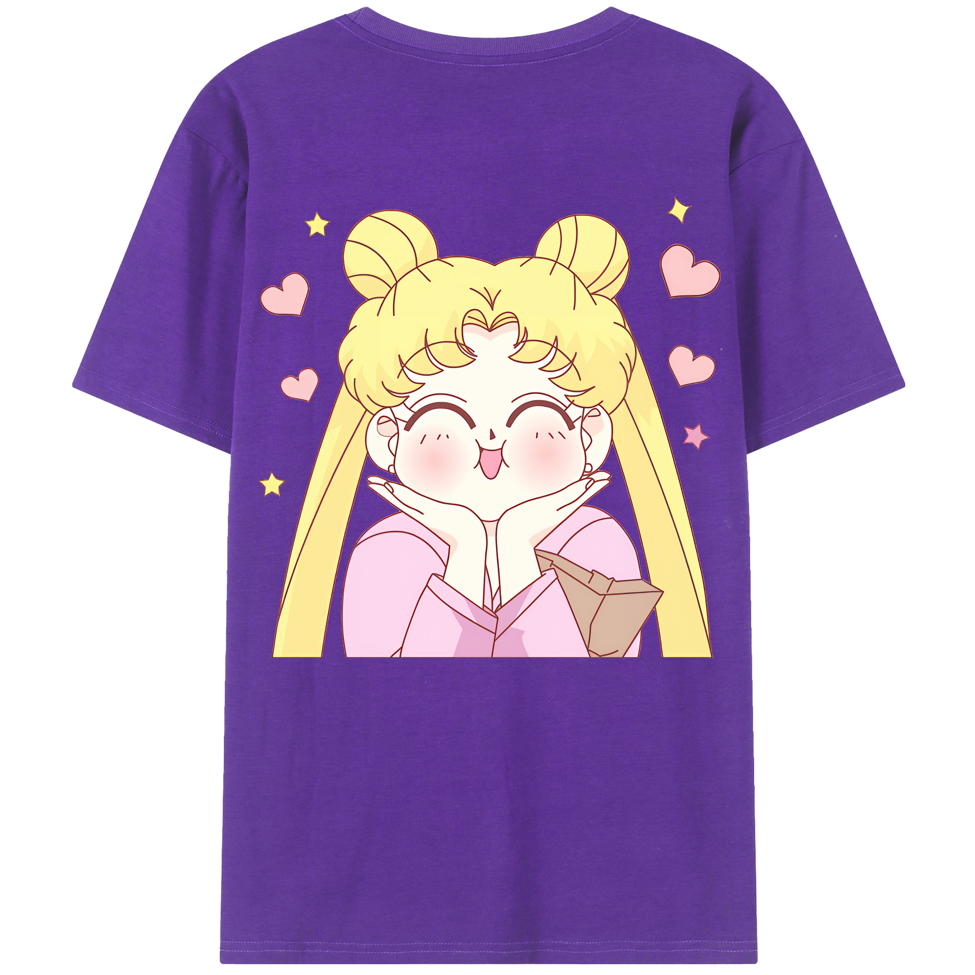 （画像用） 美少女戦士セーラームーン 愛野 美奈子 あいの みなこ Sailor Moon Aino Minako 綿100％半袖Tシャツ（背面プリント）