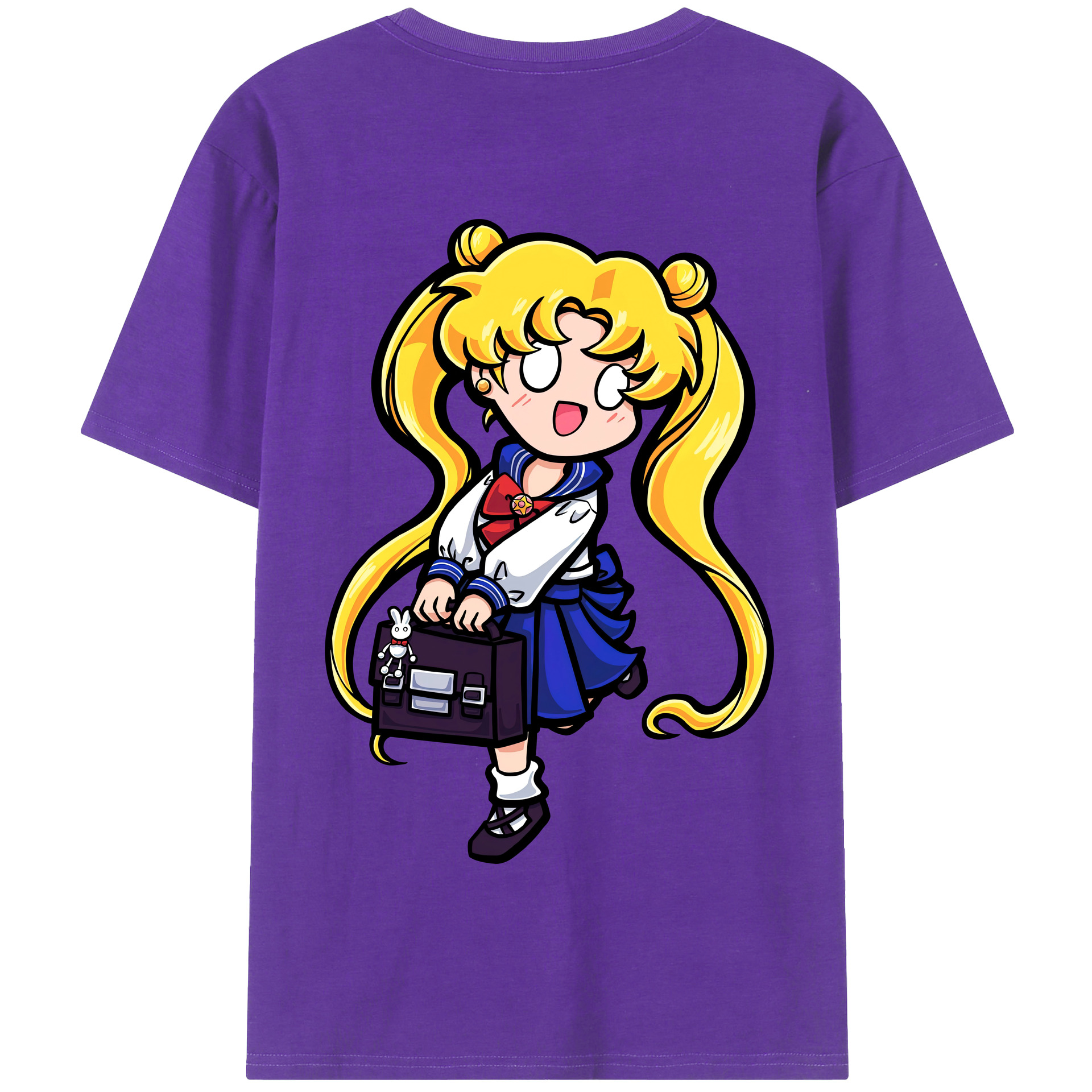 （画像用） 美少女戦士セーラームーン 愛野 美奈子 あいの みなこ Sailor Moon Aino Minako 綿100％半袖Tシャツ（背面プリント）