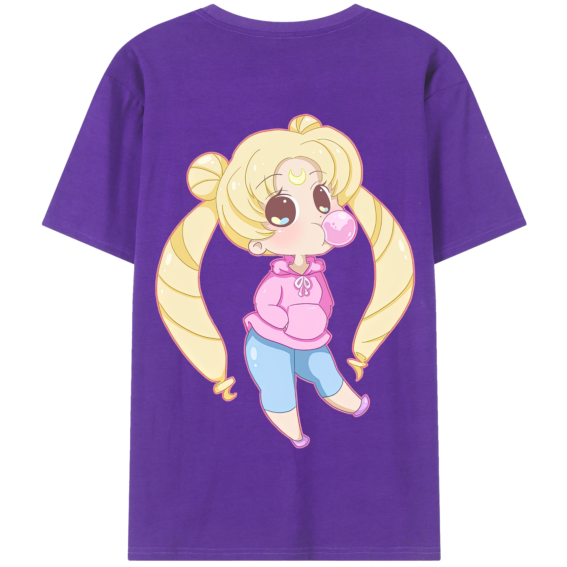 （画像用） 美少女戦士セーラームーン 愛野 美奈子 あいの みなこ Sailor Moon Aino Minako 綿100％半袖Tシャツ（背面プリント）