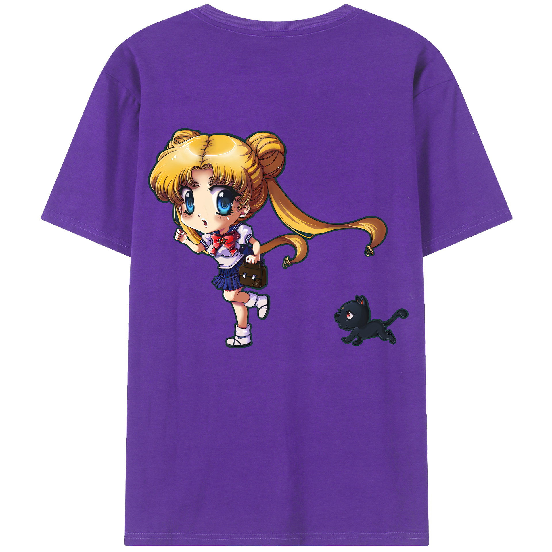 （画像用） 美少女戦士セーラームーン 愛野 美奈子 あいの みなこ Sailor Moon Aino Minako 綿100％半袖Tシャツ（背面プリント）