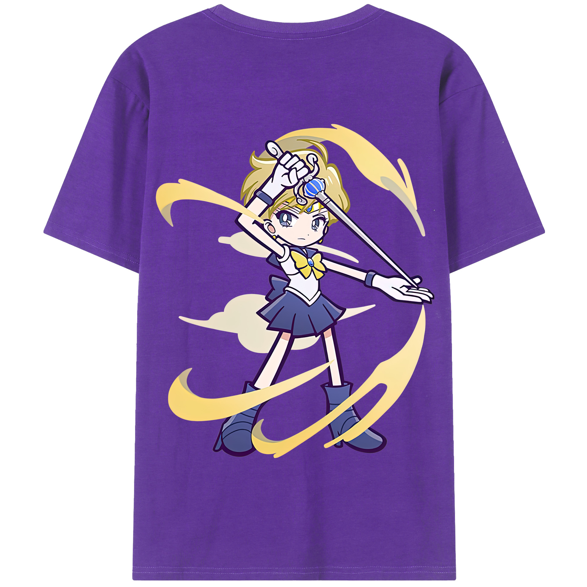 （画像用） 美少女戦士セーラームーン 天王はるか Sailor Moon Tenoh Haruka 綿100％半袖Tシャツ（背面プリント）