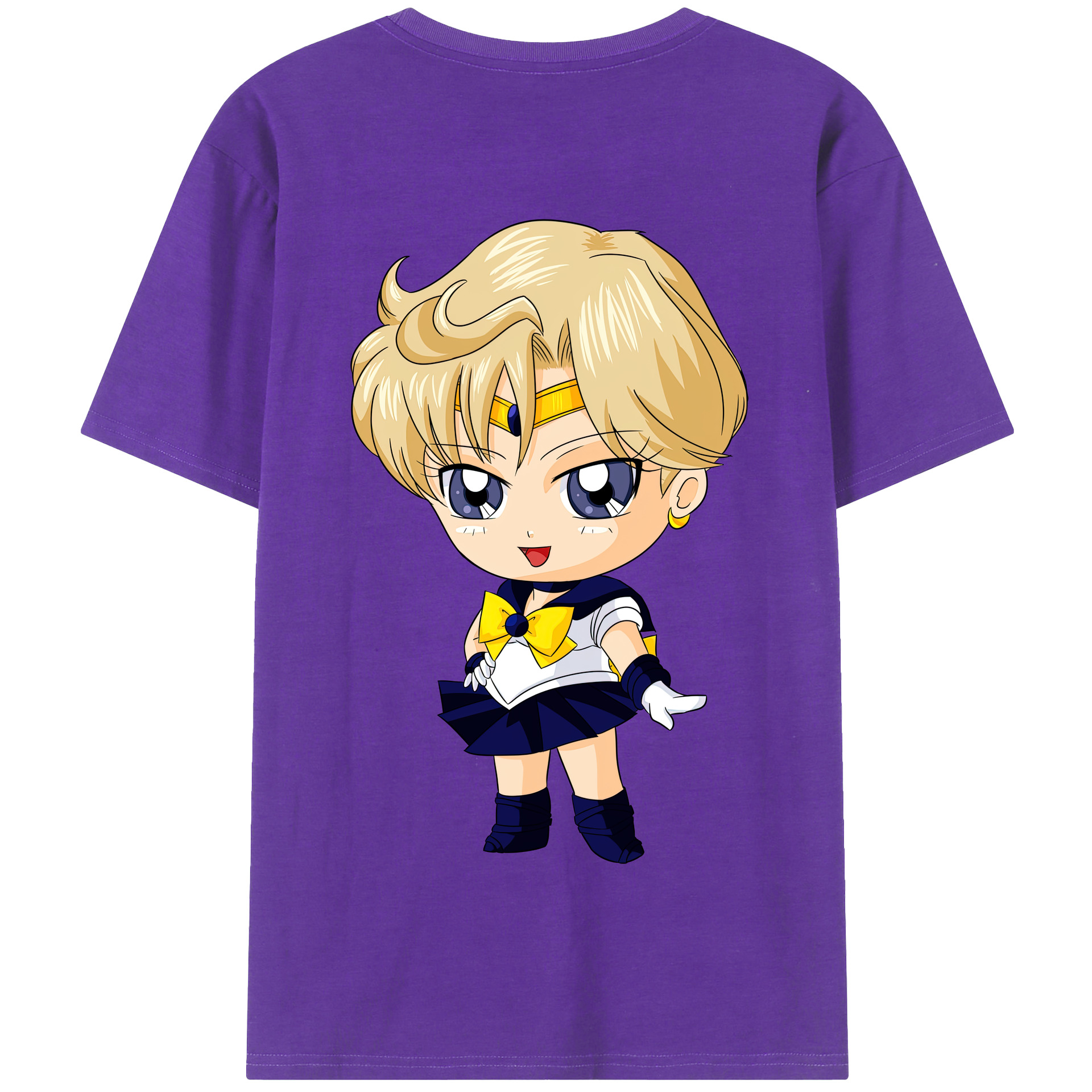 （画像用） 美少女戦士セーラームーン 天王はるか Sailor Moon Tenoh Haruka 綿100％半袖Tシャツ（背面プリント）