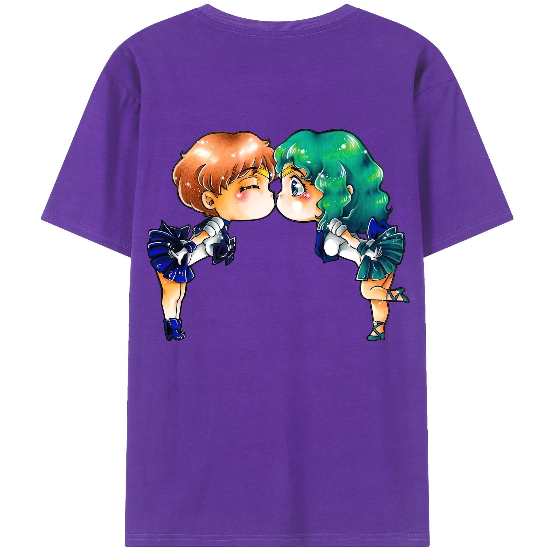 （画像用） 美少女戦士セーラームーン 天王はるか Sailor Moon Tenoh Haruka 綿100％半袖Tシャツ（背面プリント）